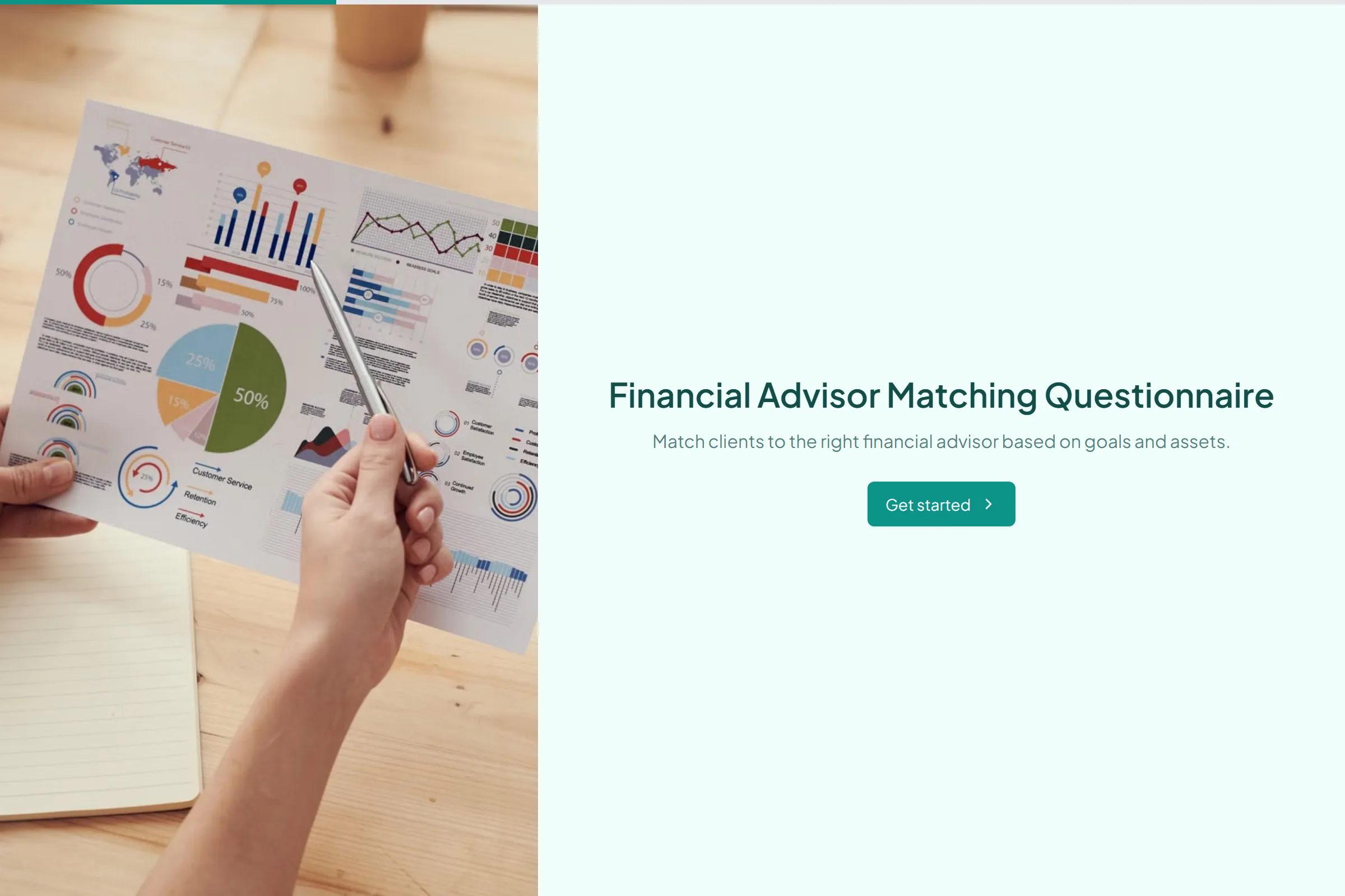 Financial Advisor Matching Questionnaire template preview