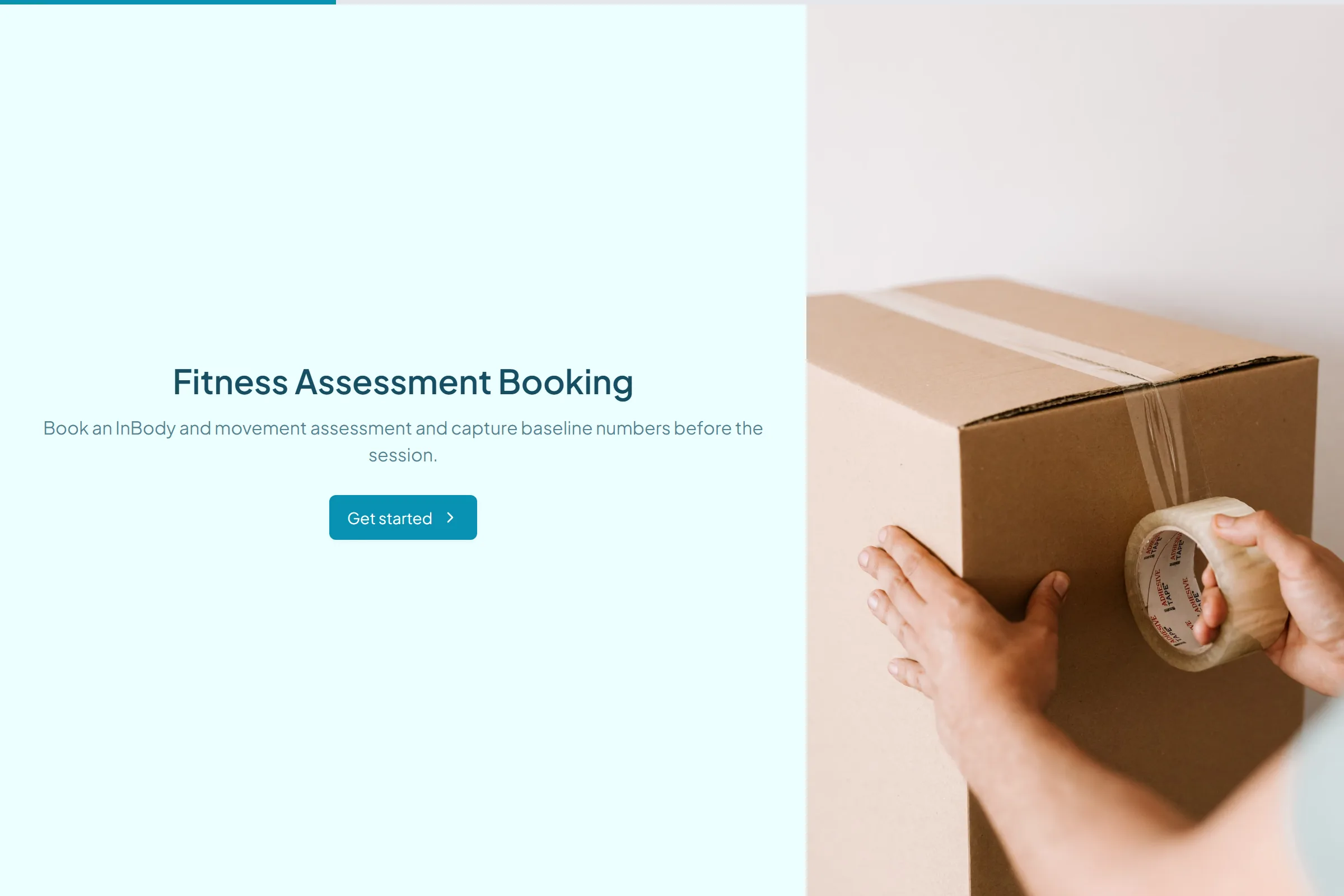 Fitness Assessment Booking template preview