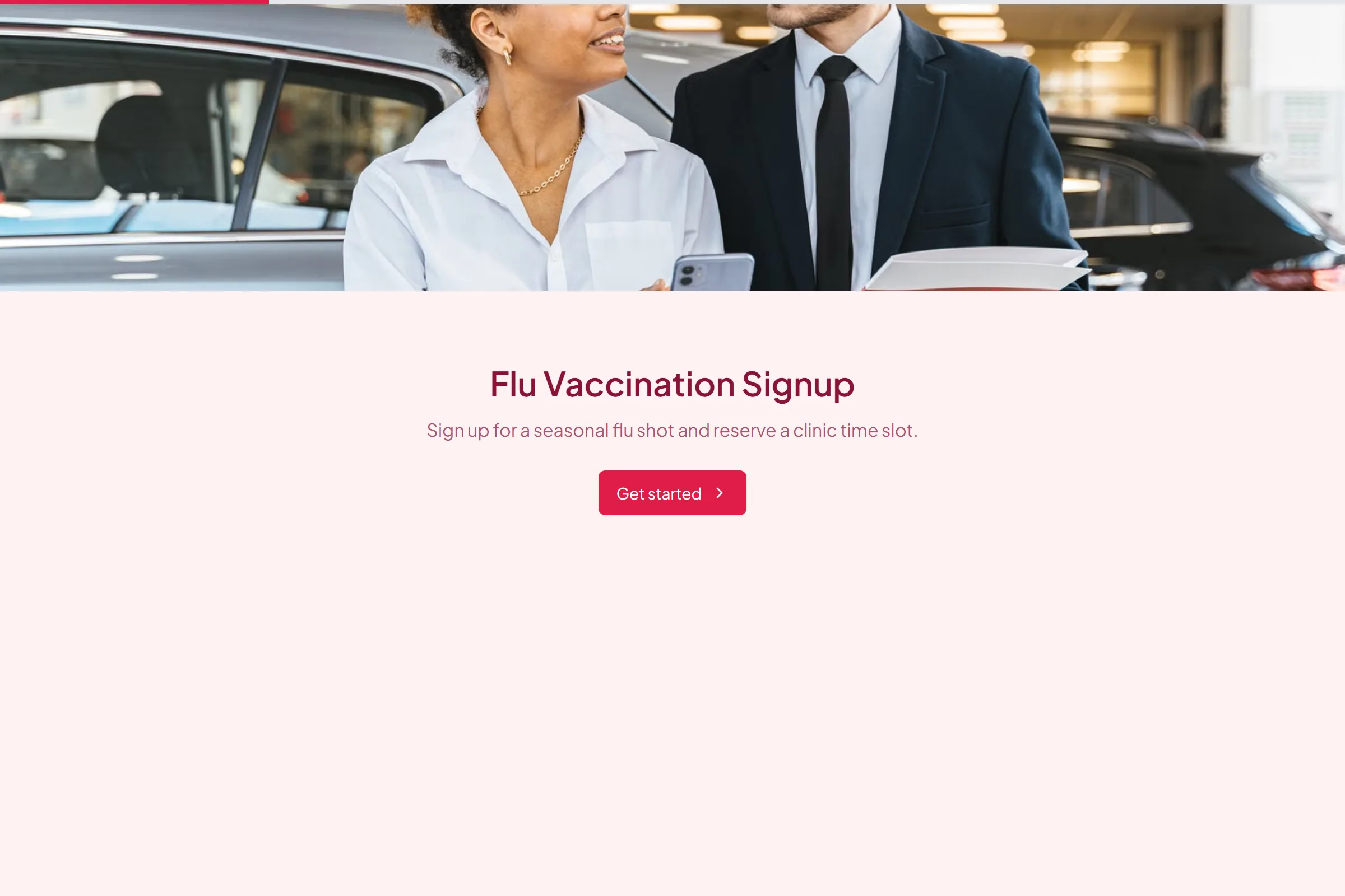 Flu Vaccination Signup template preview