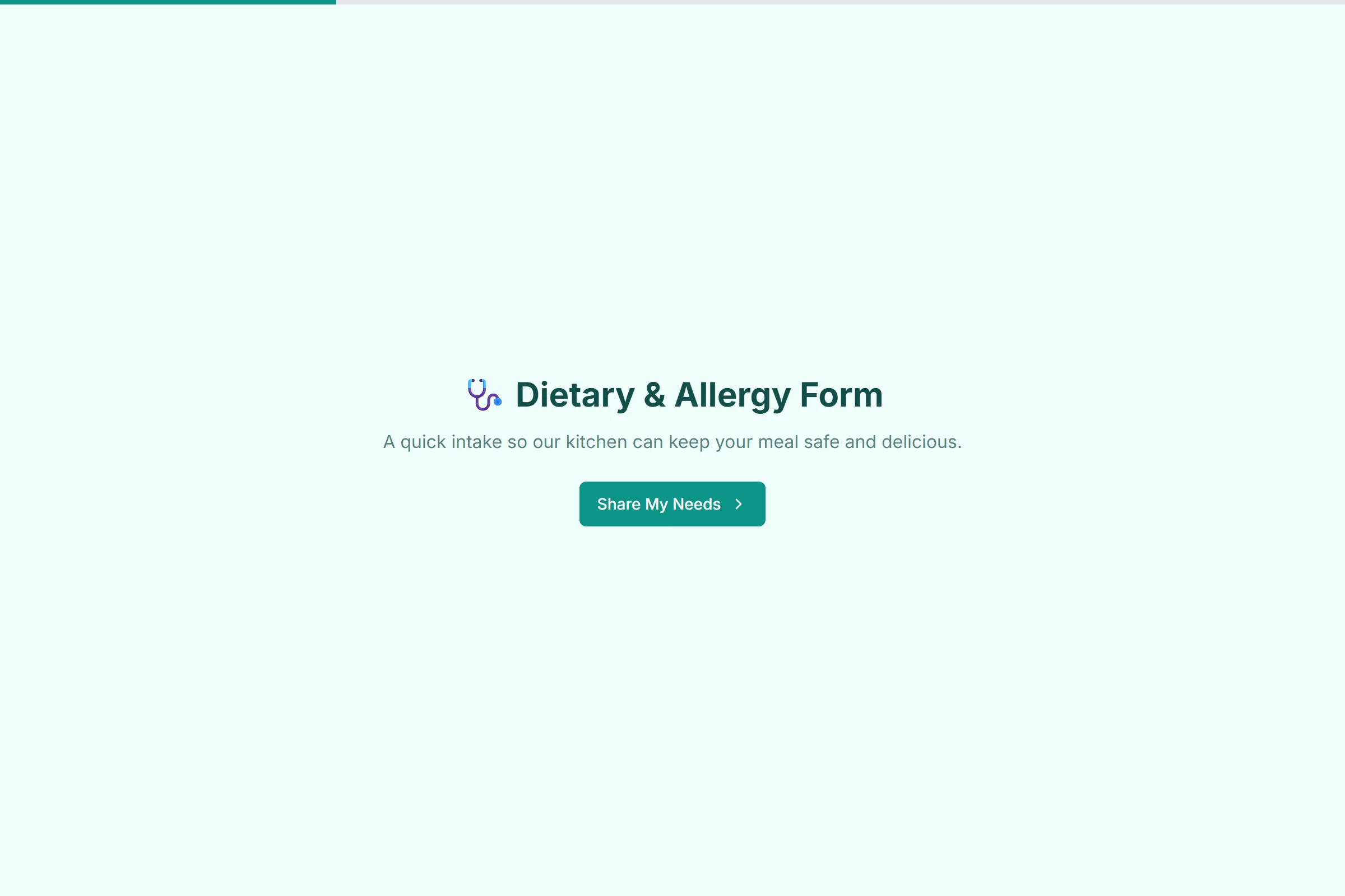 Food Allergy & Dietary Intake template preview