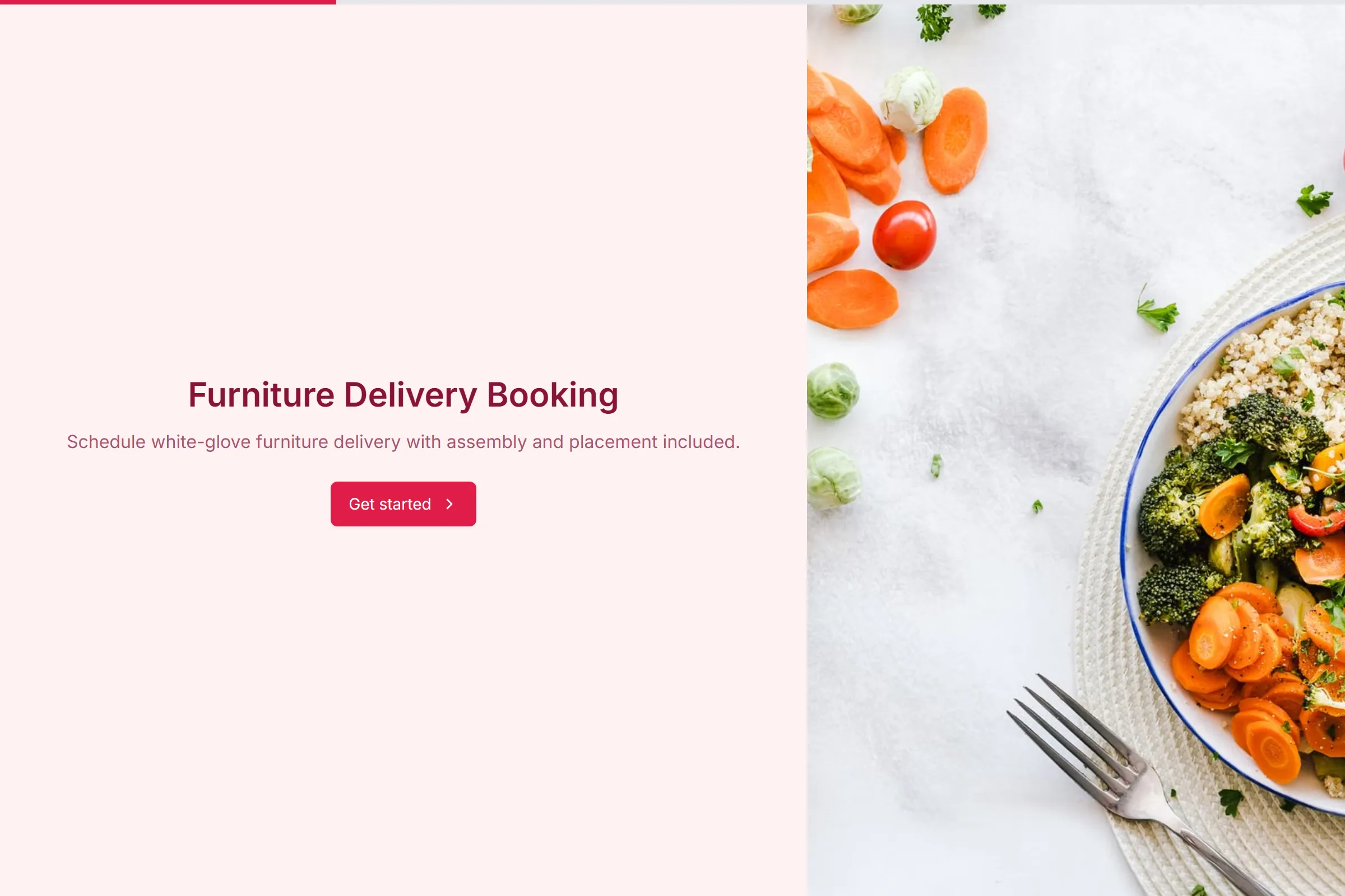 Furniture Delivery Booking template preview