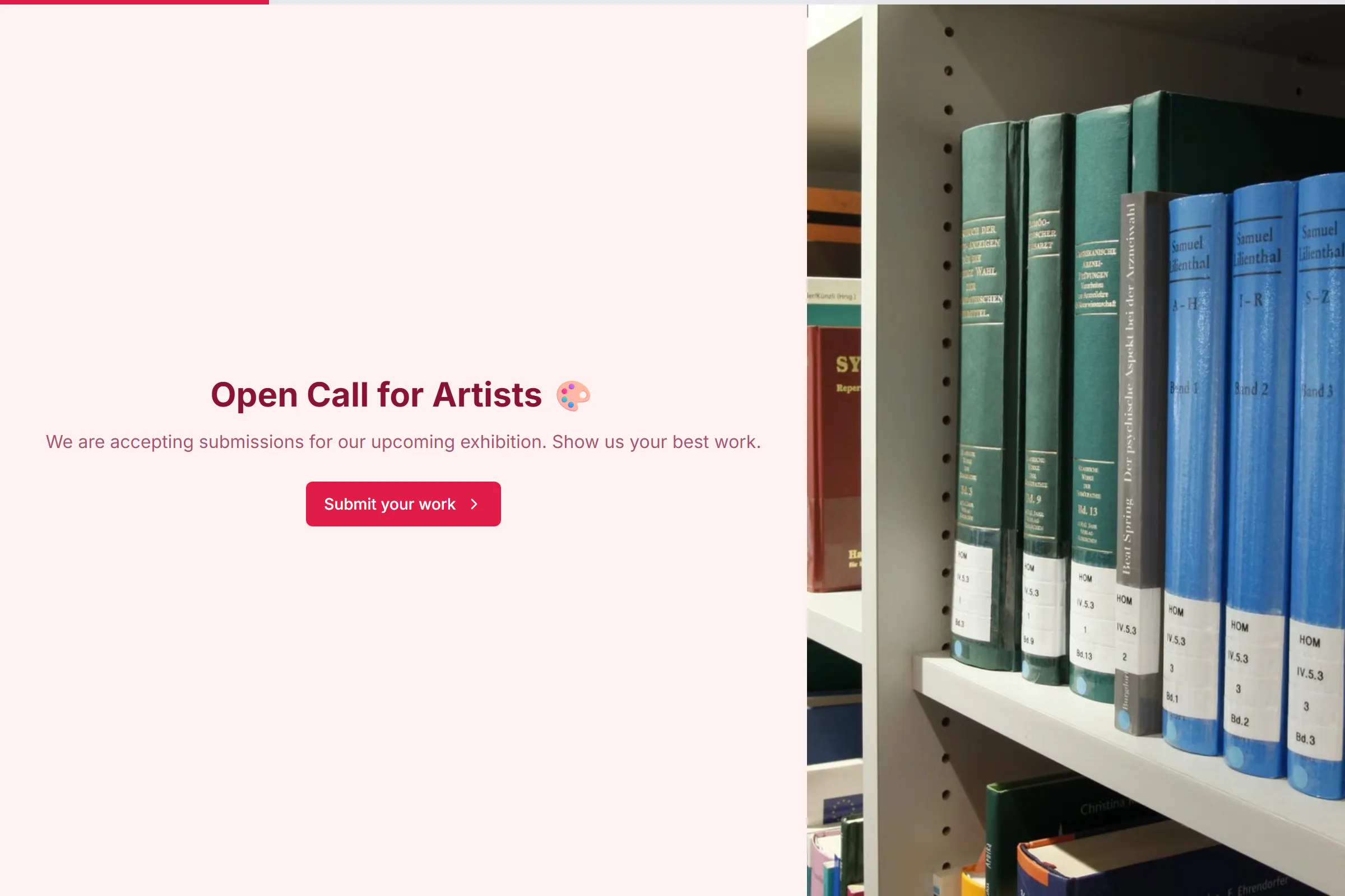Gallery Artwork Submission template preview