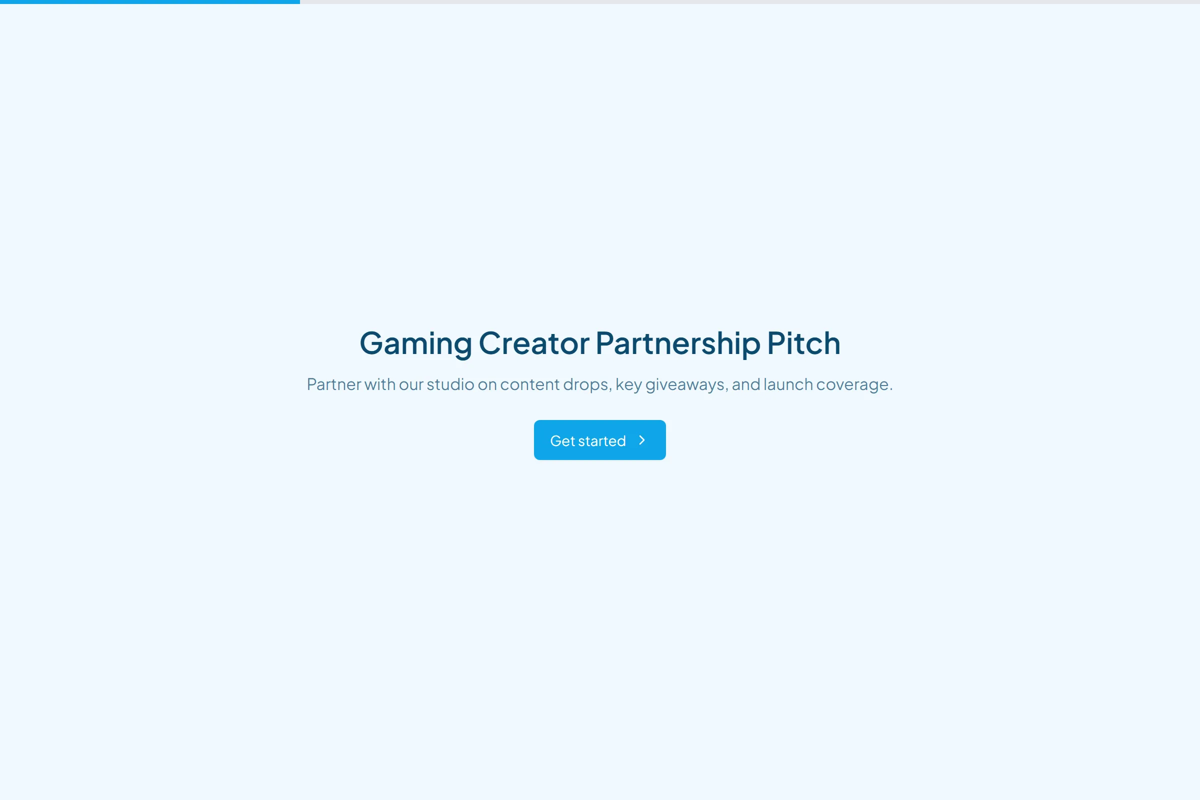 Gaming Creator Partnership Pitch template preview