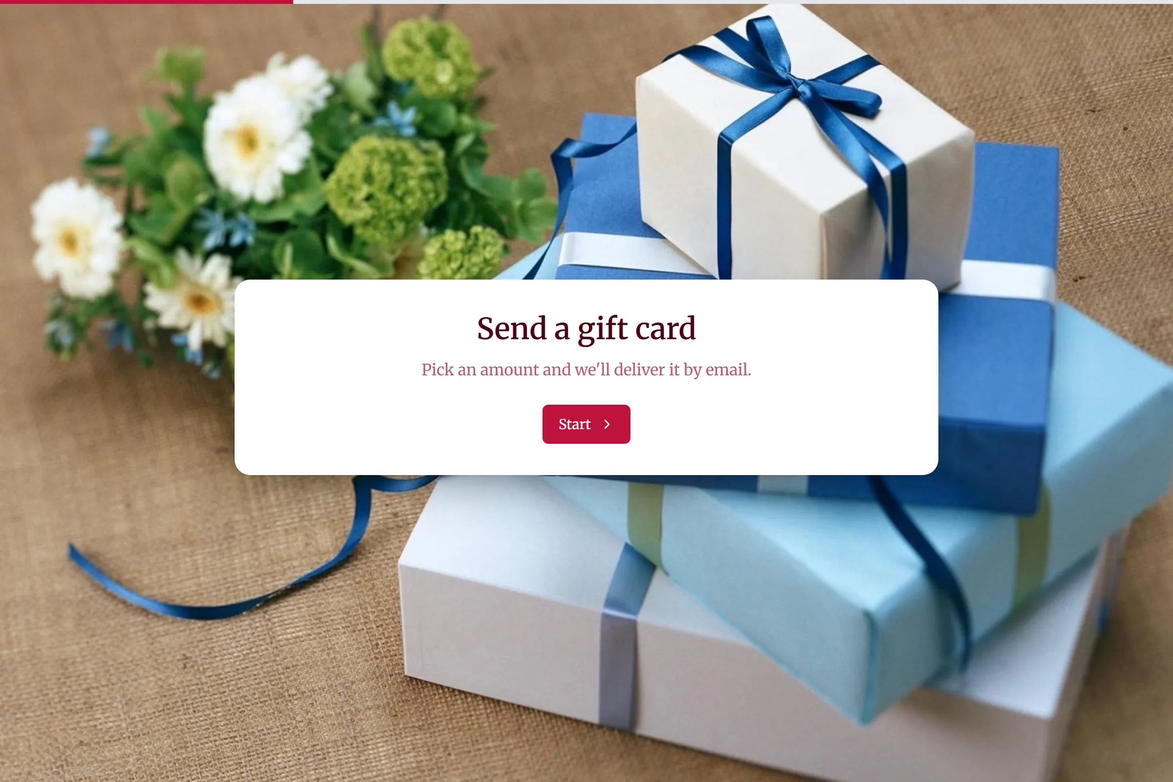 Gift Card Order preview