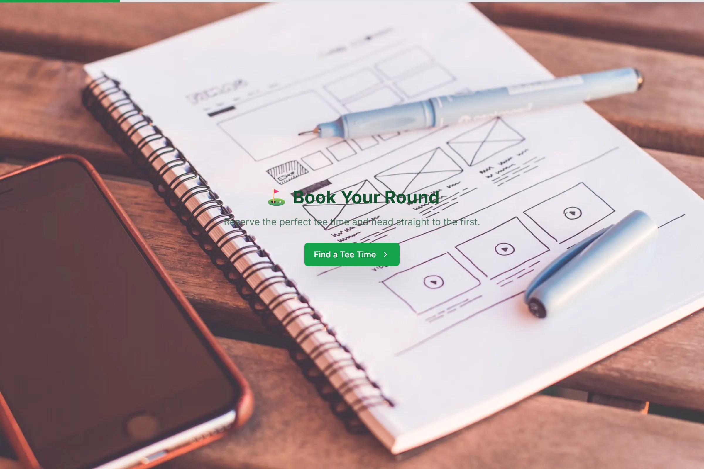 Golf Tee-Time Booking template preview