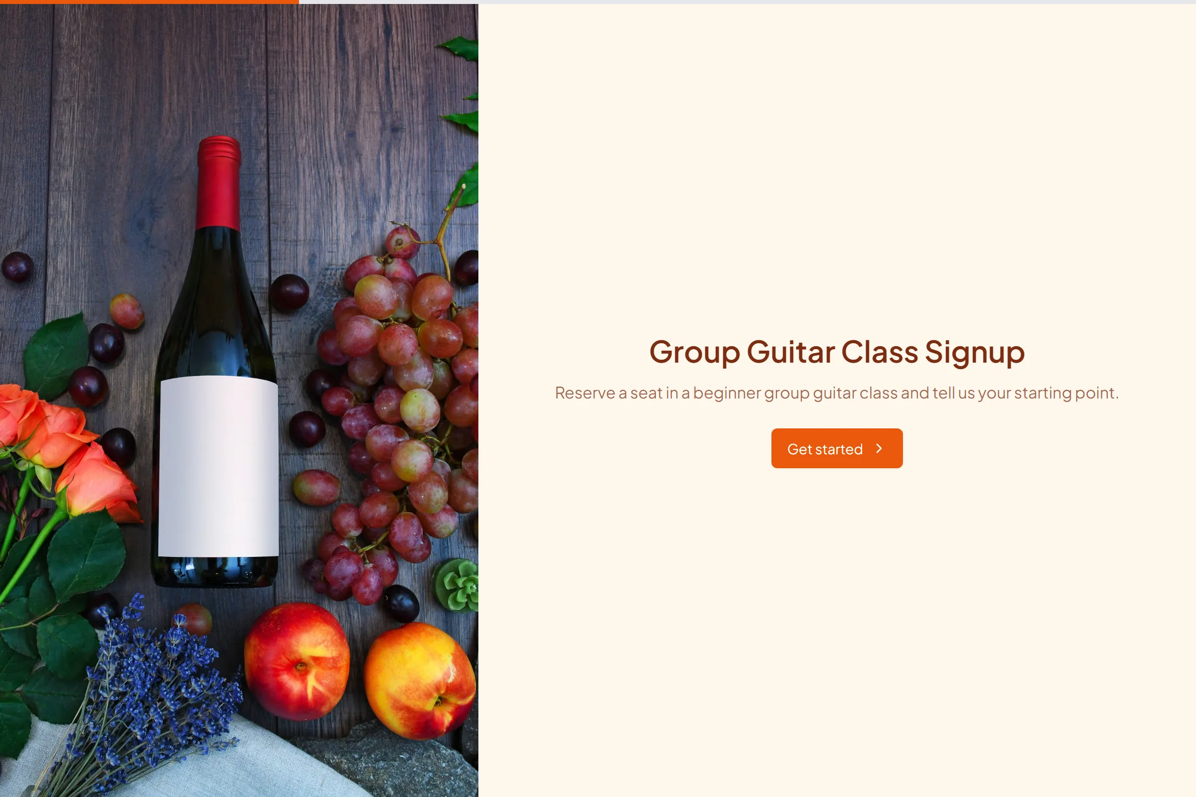 Group Guitar Class Signup template preview