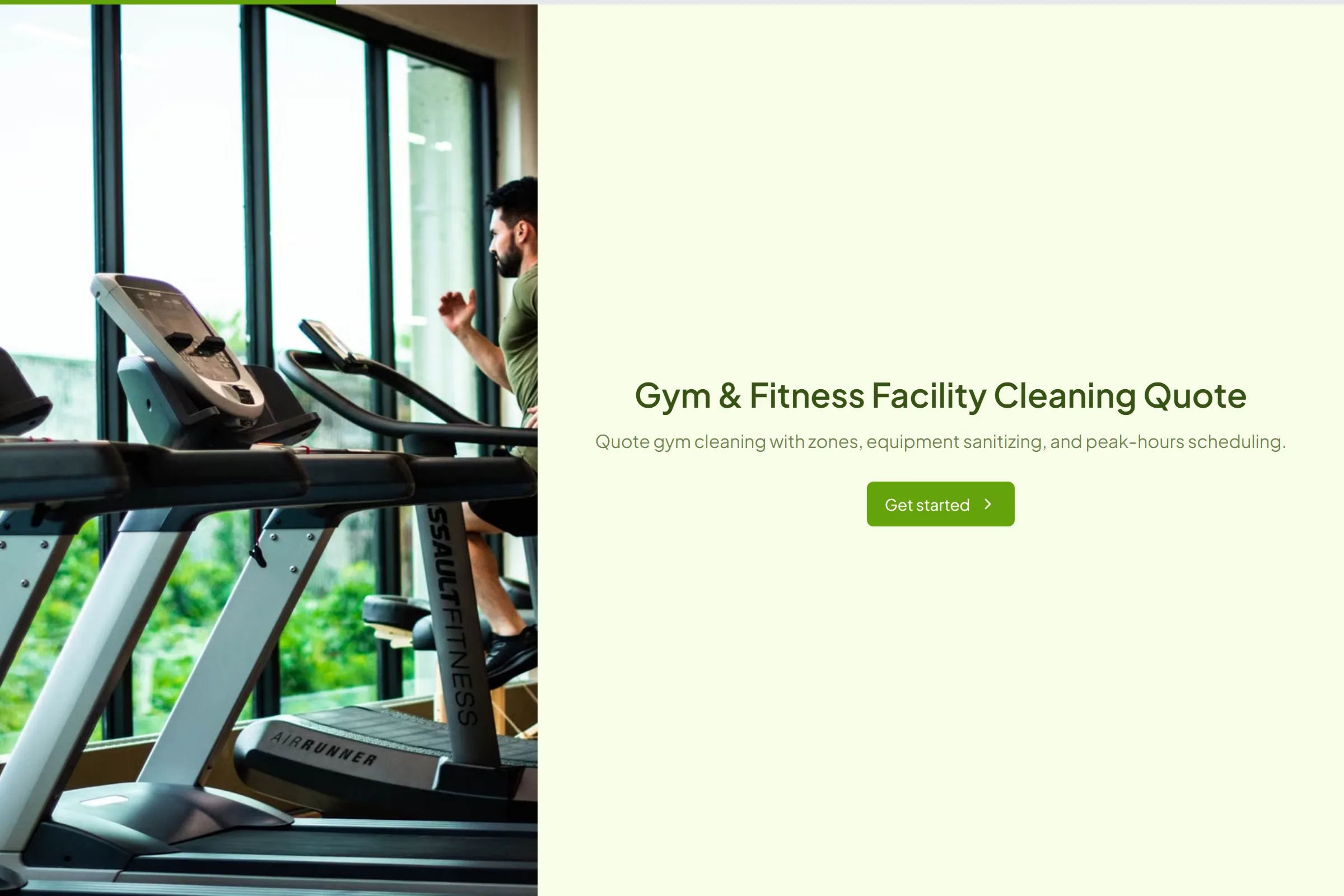 Gym & Fitness Facility Cleaning Quote template preview