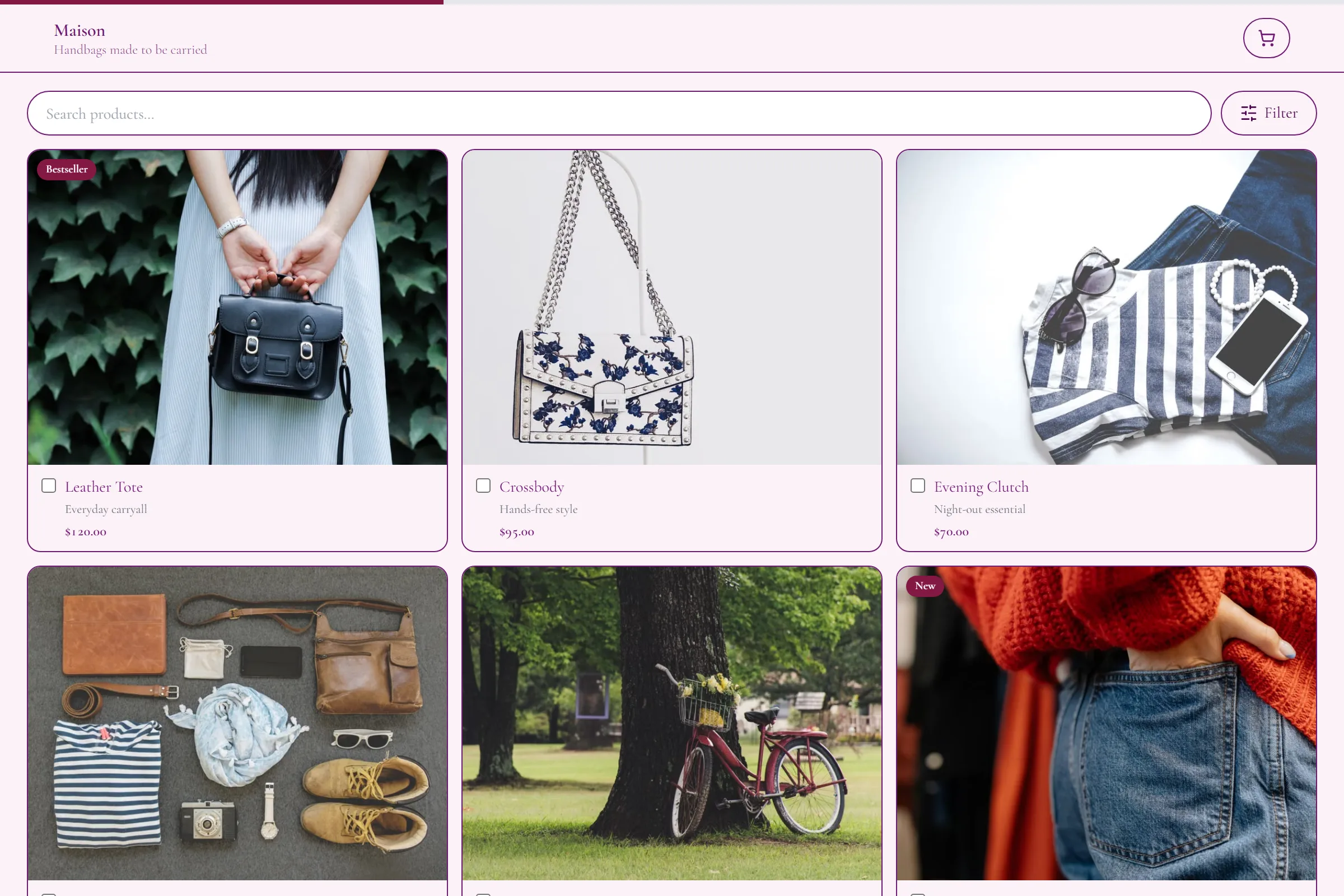 Handbag Store template preview