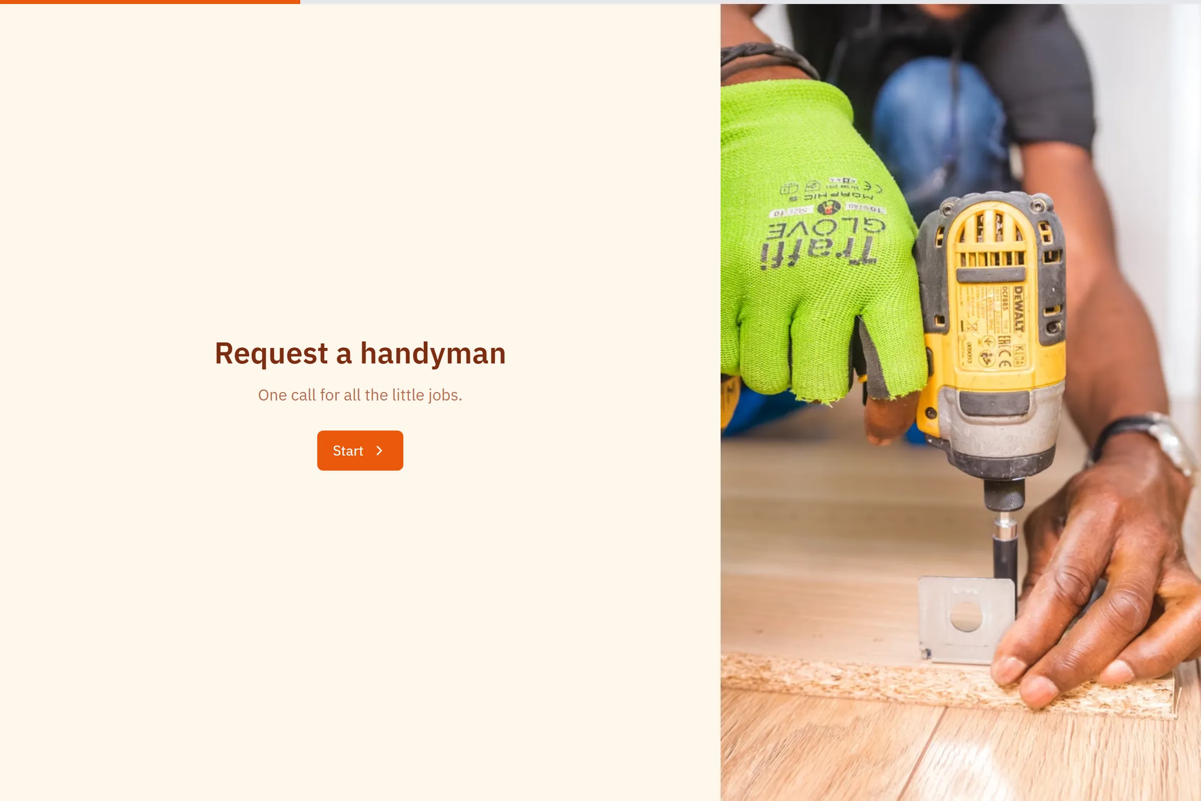 Handyman Request template preview