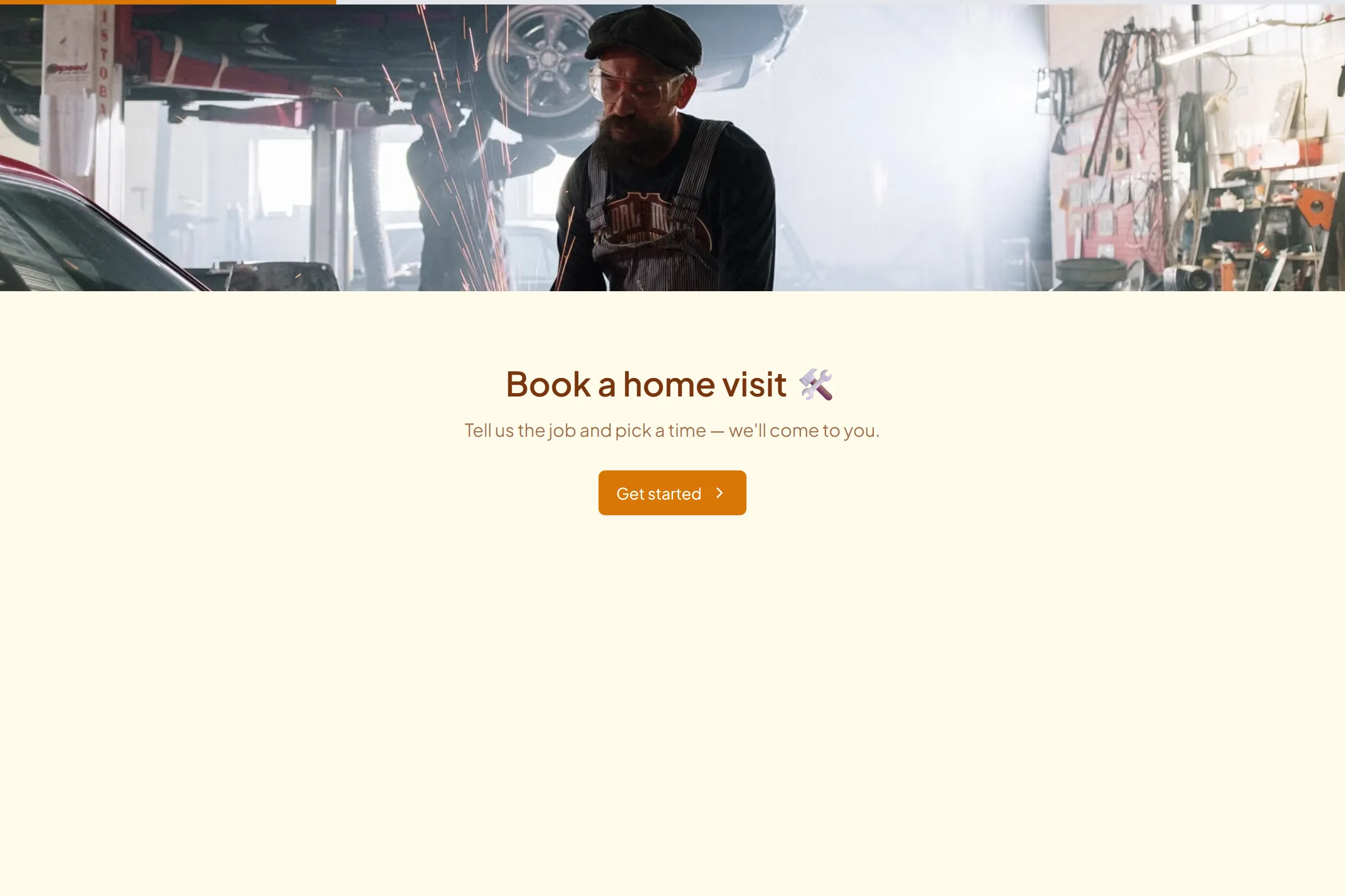 Home Service Booking template preview