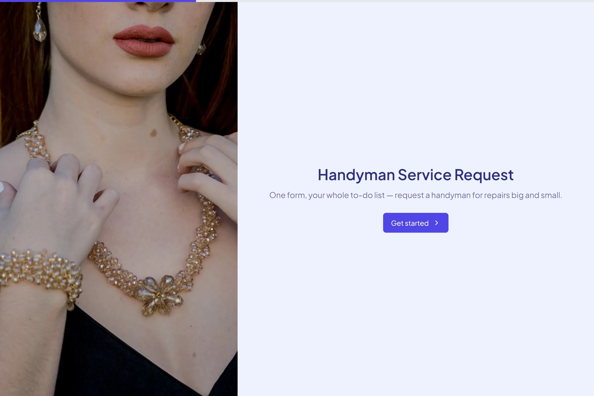 Handyman Service Request template preview