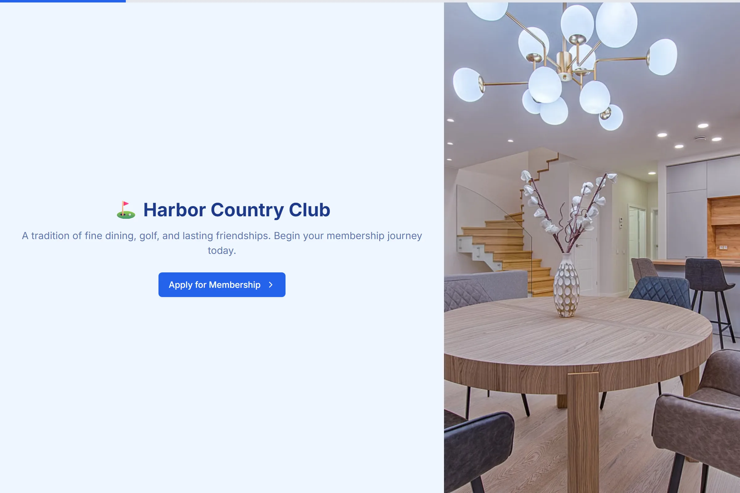 Harbor Country Club Membership template preview