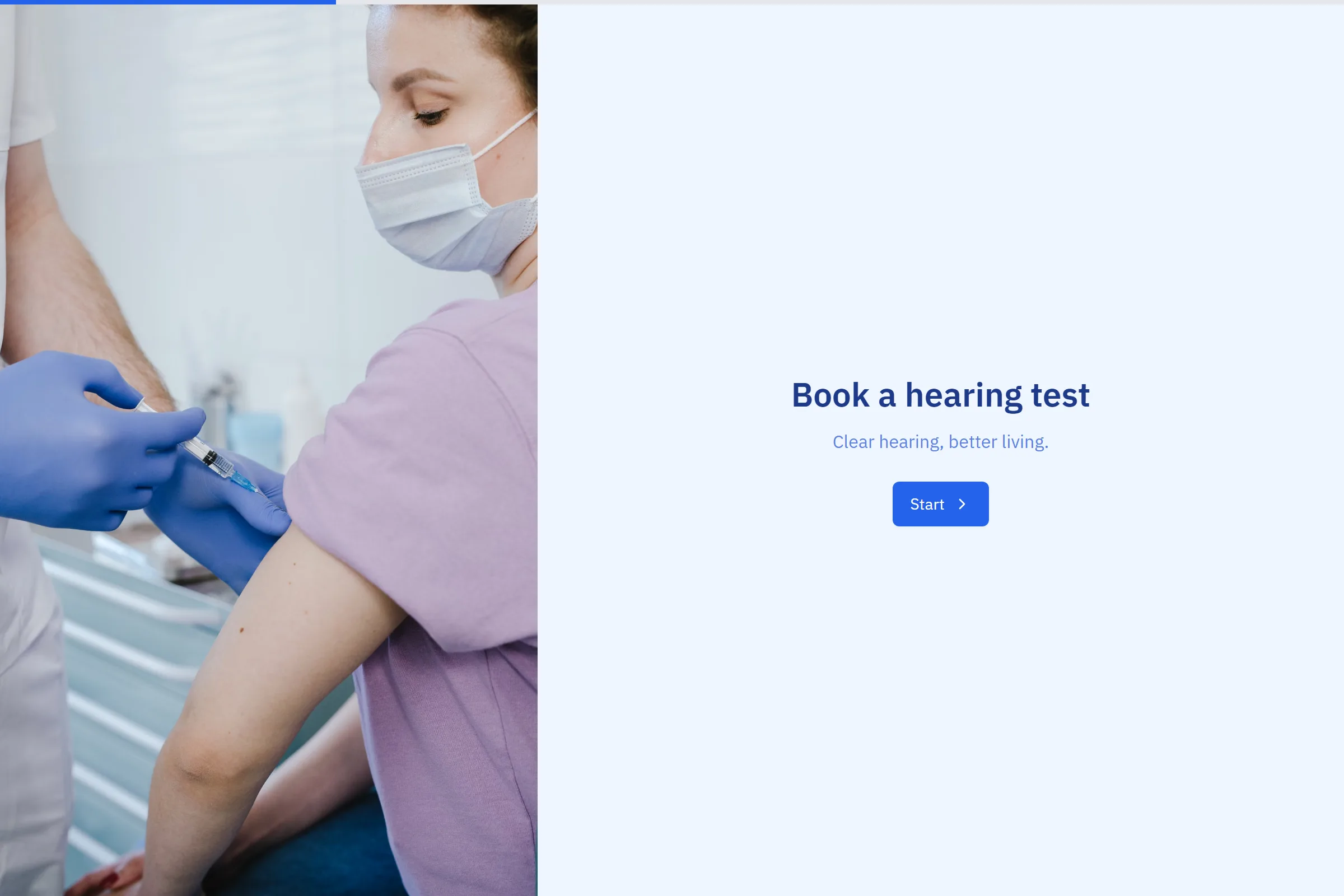 Hearing Test Booking template preview