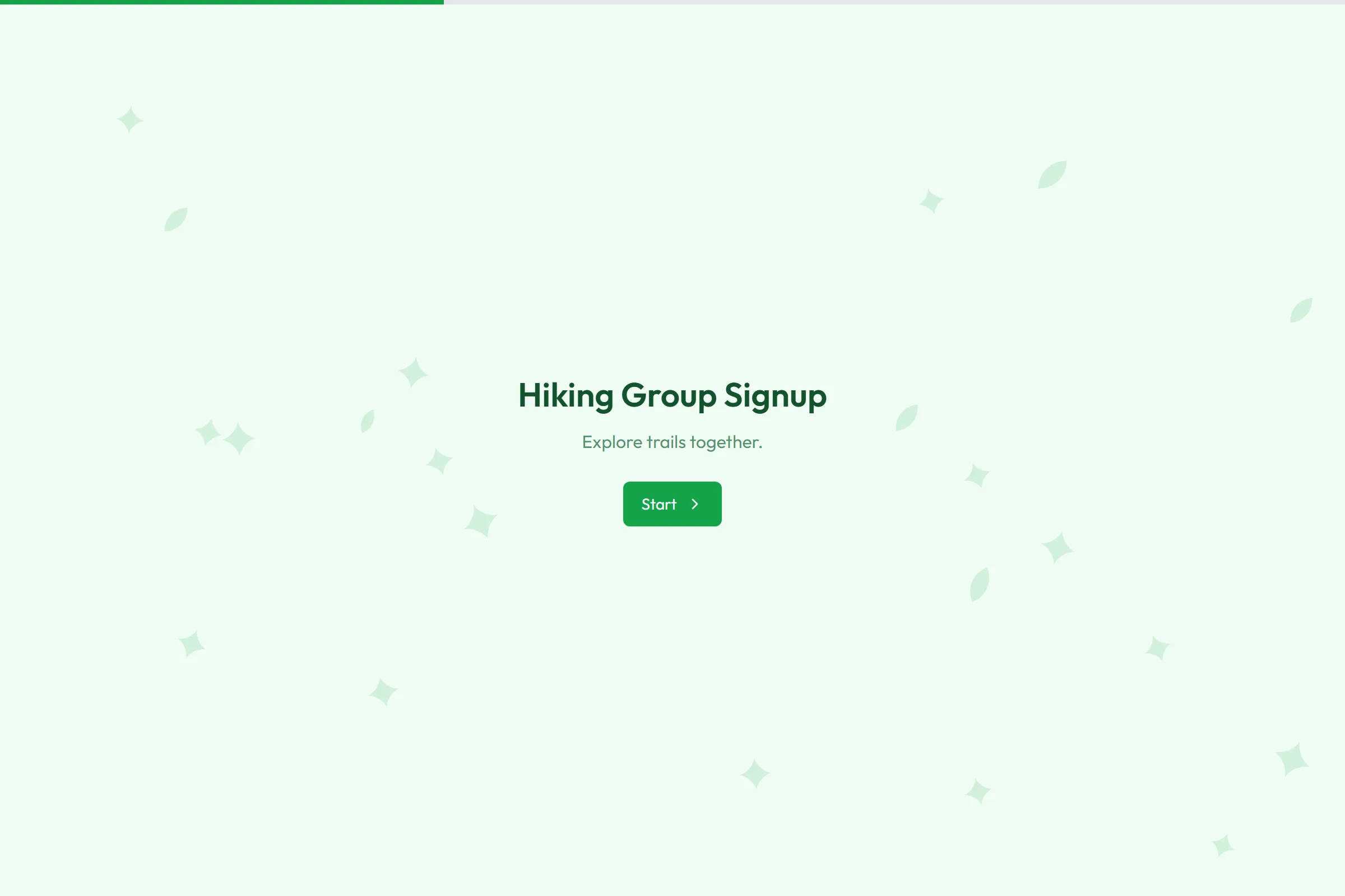 Hiking Group Signup template preview