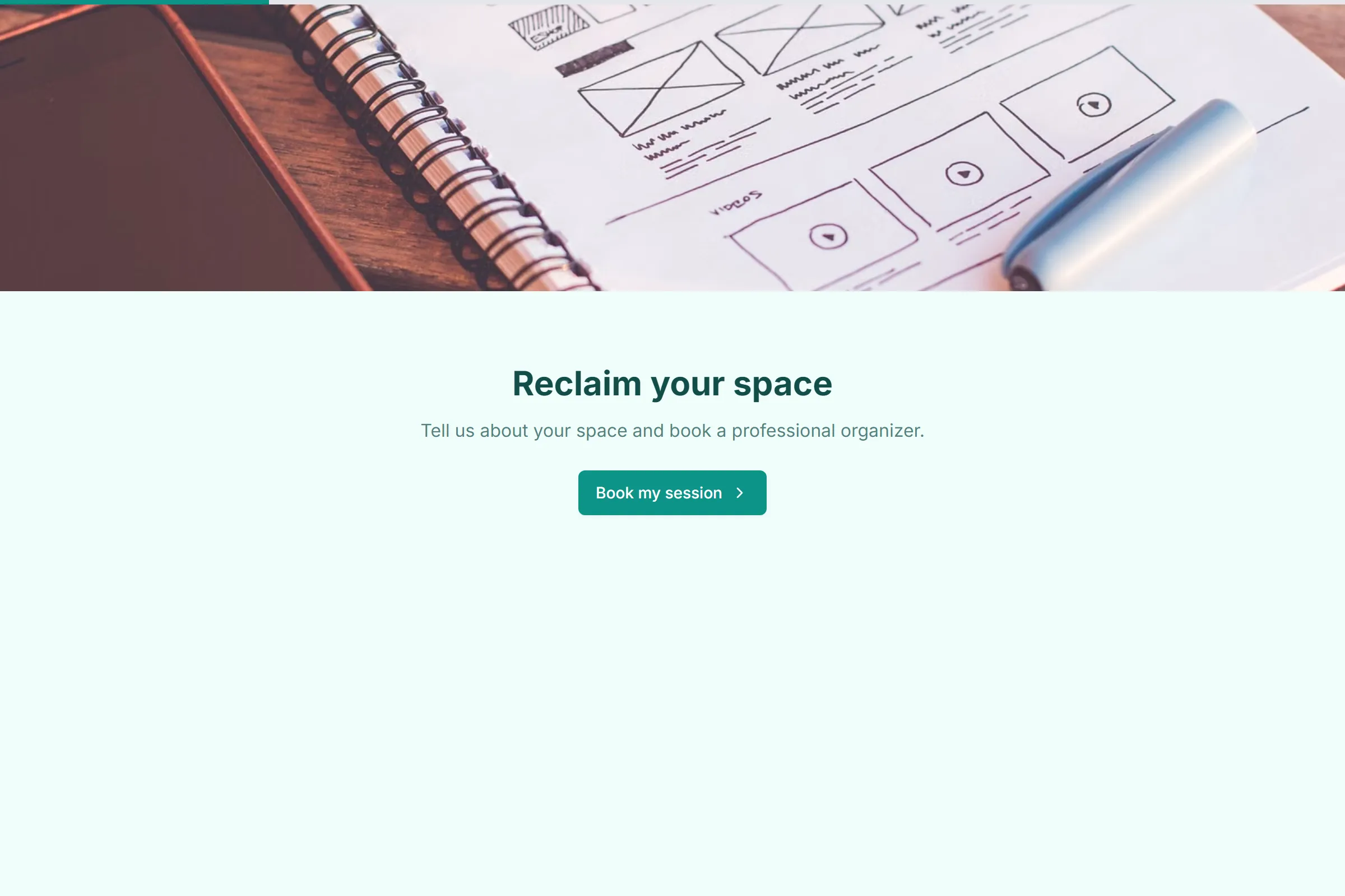 Professional Home Organizer Booking template preview