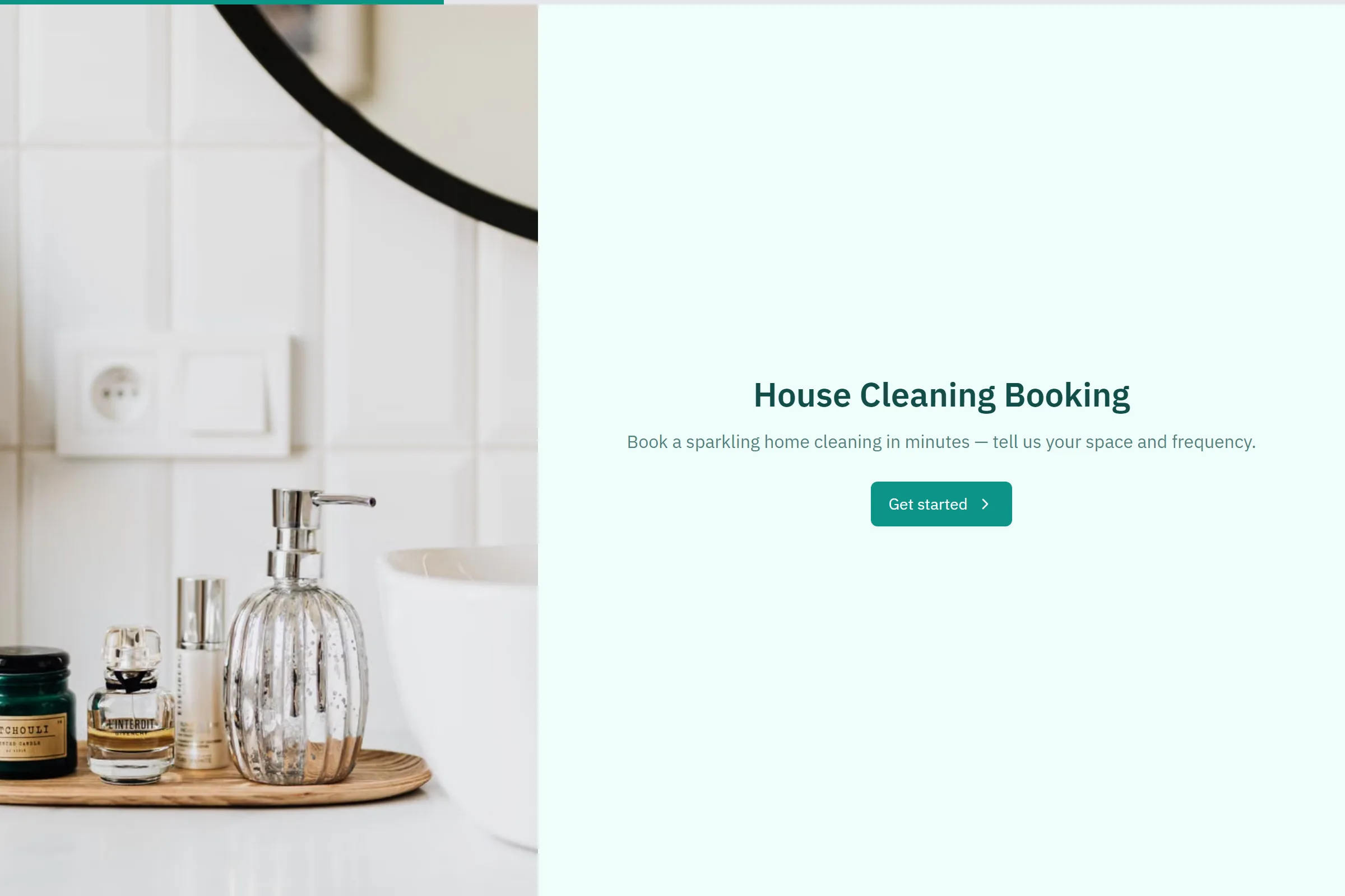 House Cleaning Booking preview