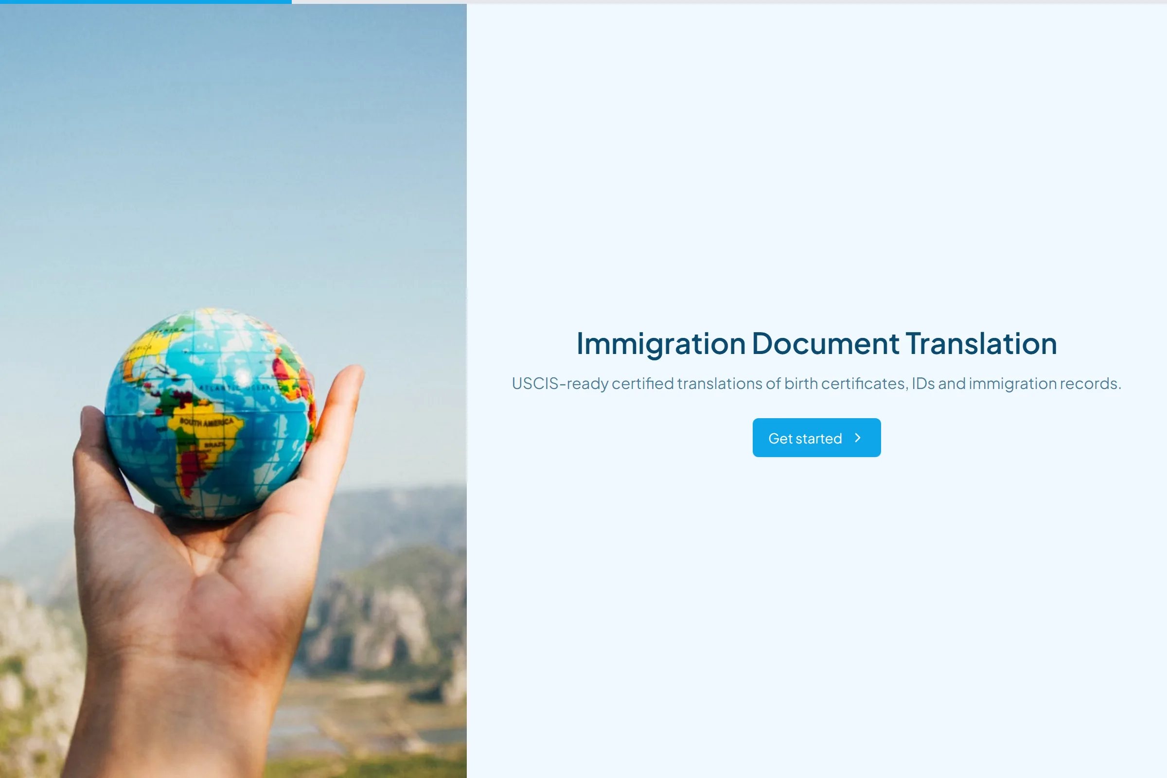 Immigration Document Translation template preview