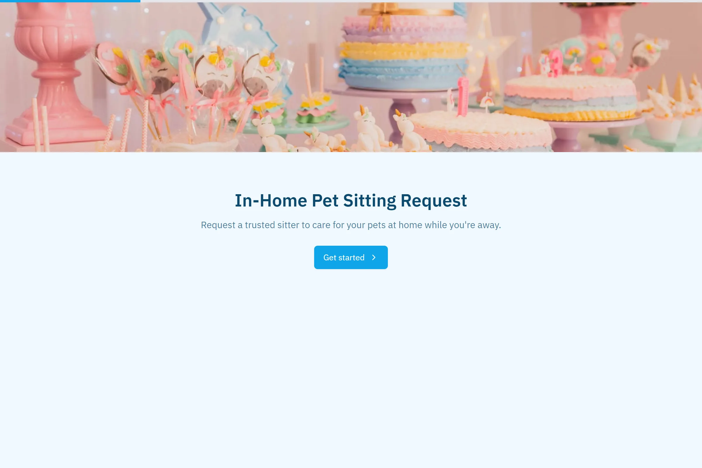 In-Home Pet Sitting Request template preview