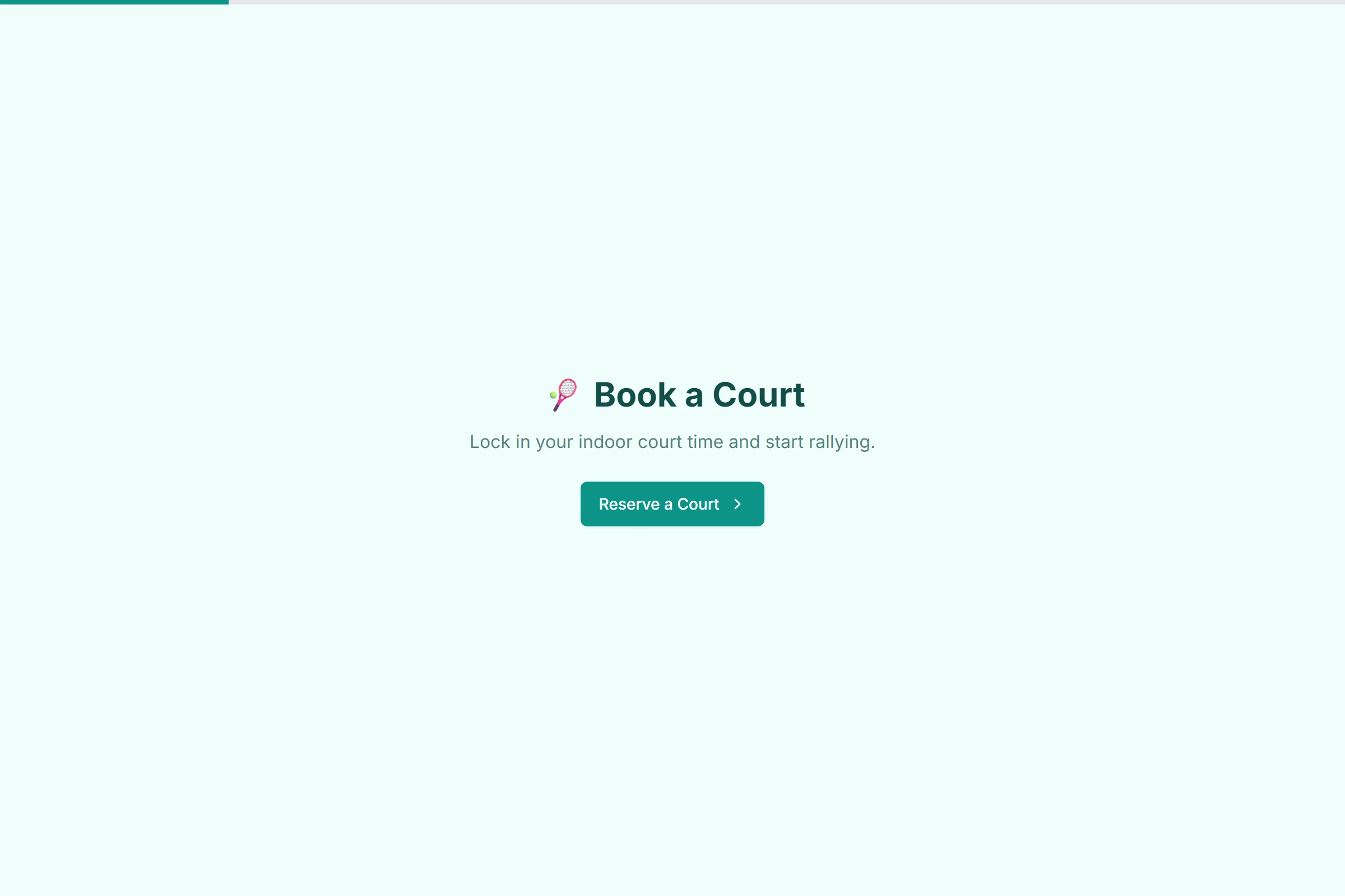 Indoor Tennis Court Booking template preview