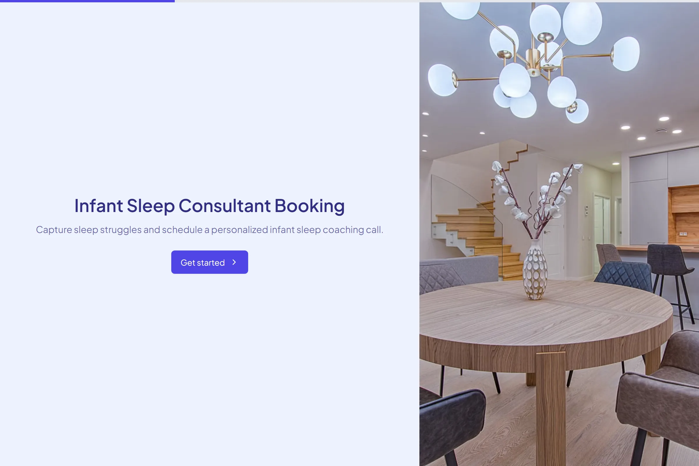 Infant Sleep Consultant Booking template preview