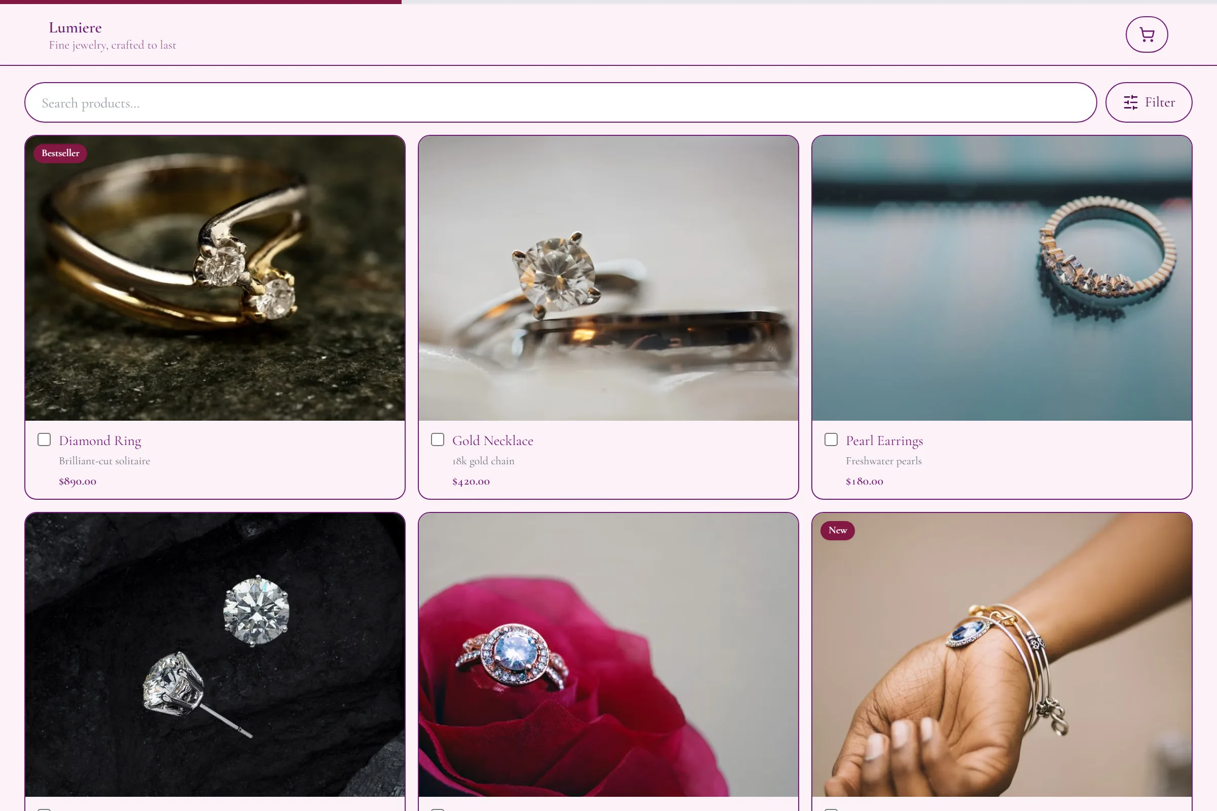 Jewelry Store template preview