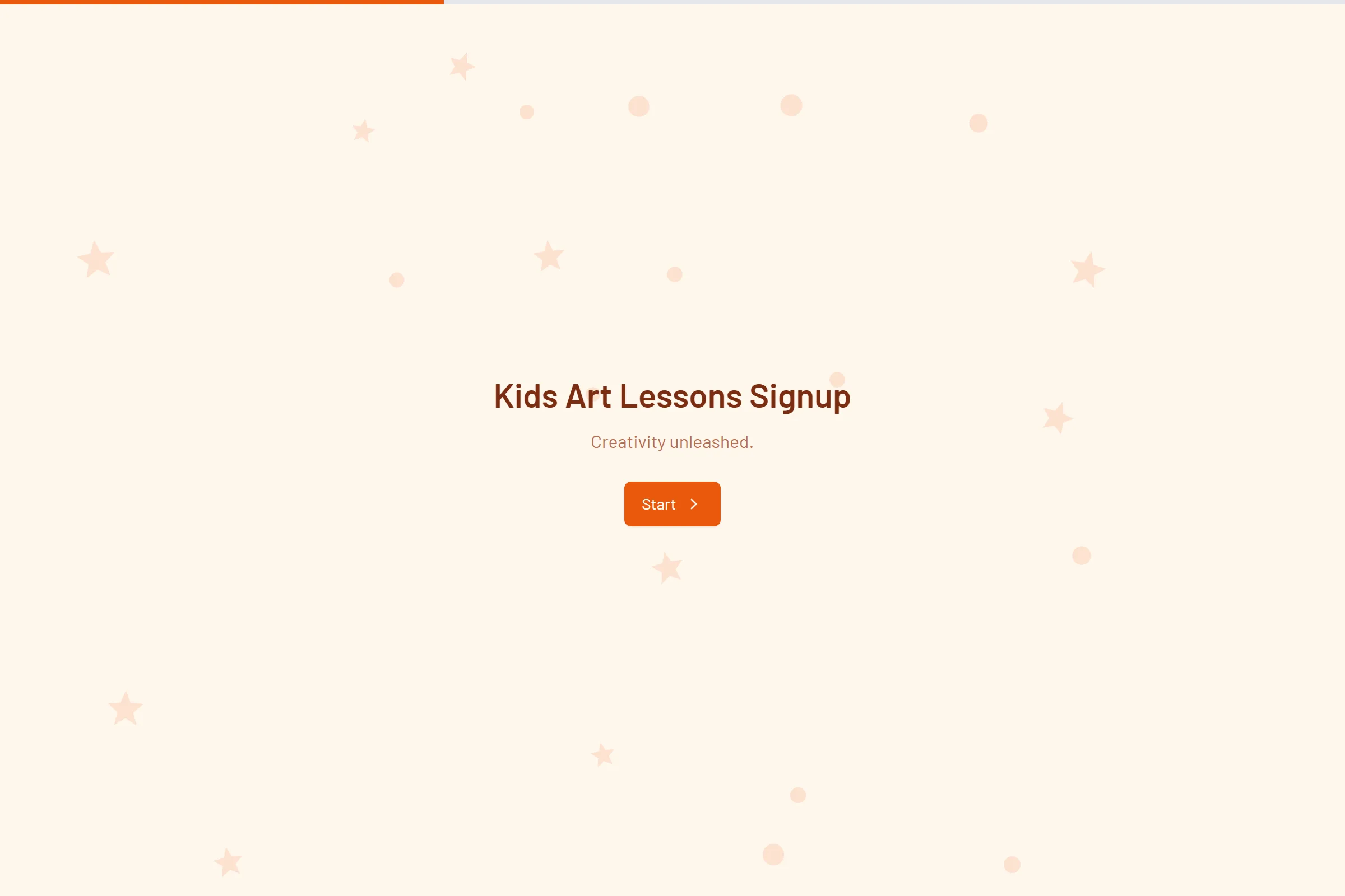 Kids Art Lessons Signup template preview
