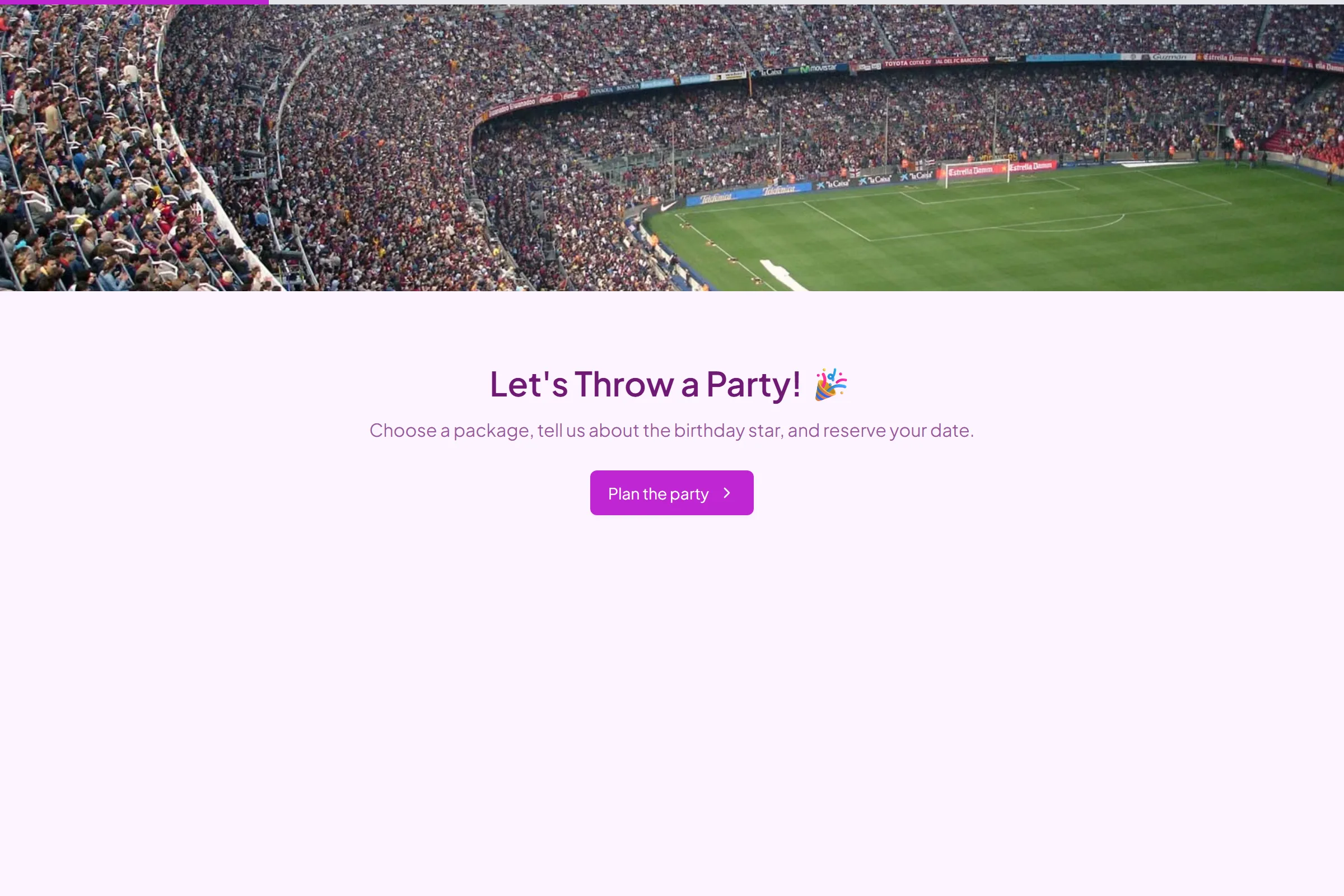 Kids Birthday Party Package Booking template preview