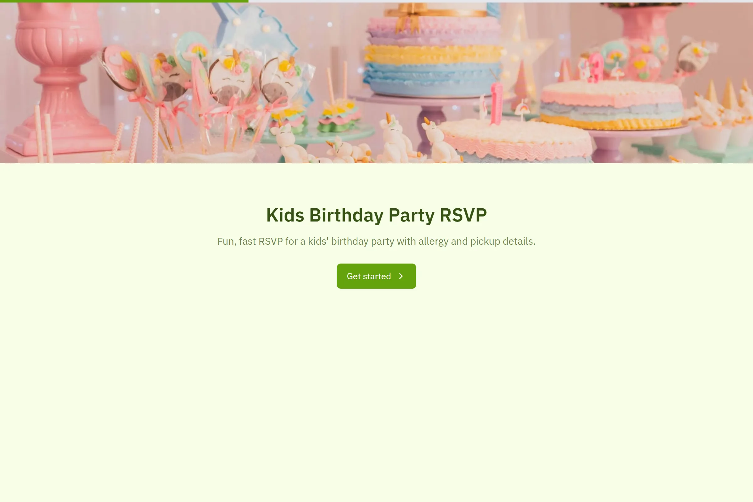 Kids Birthday Party RSVP template preview