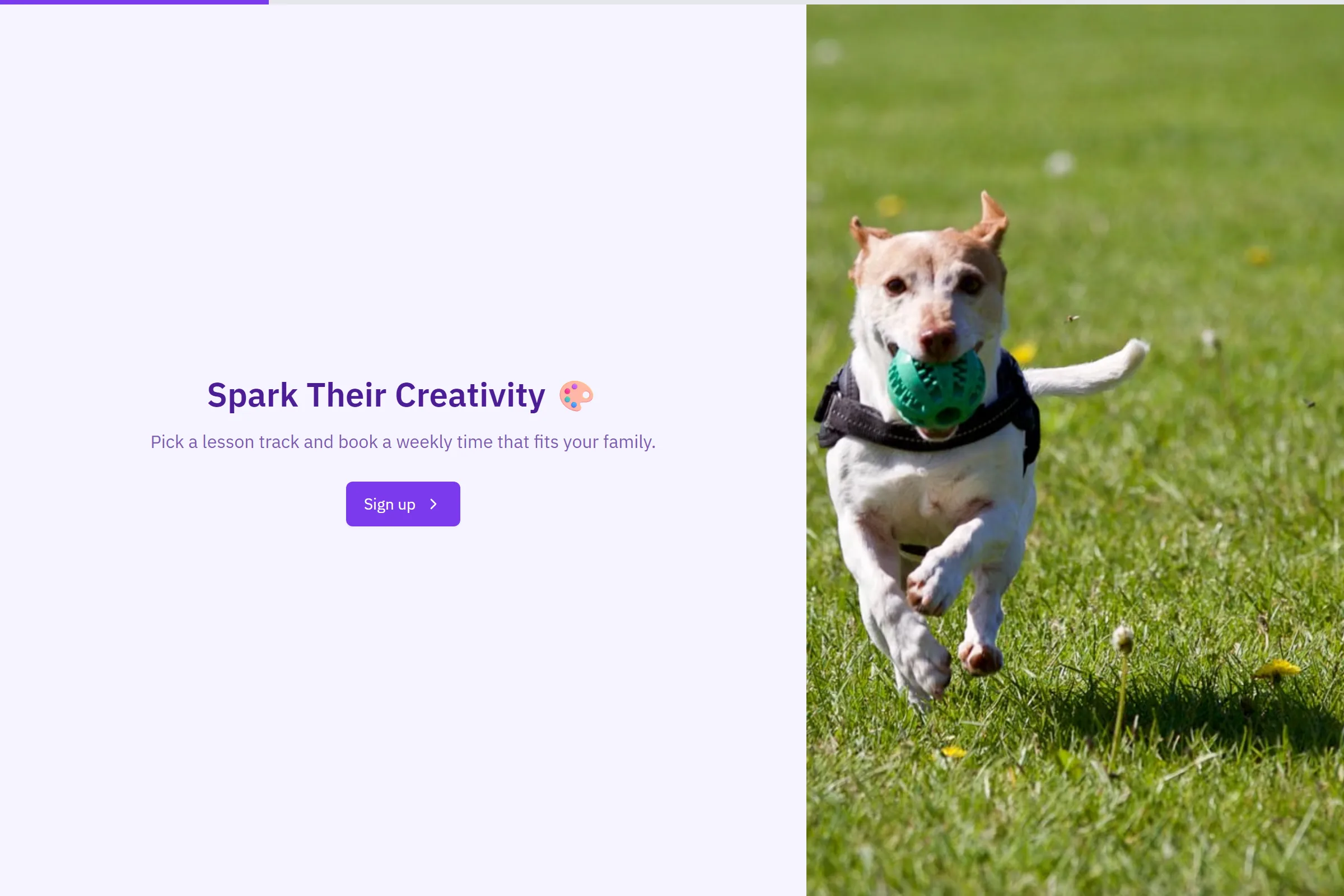 Kids Music & Art Lessons Signup template preview