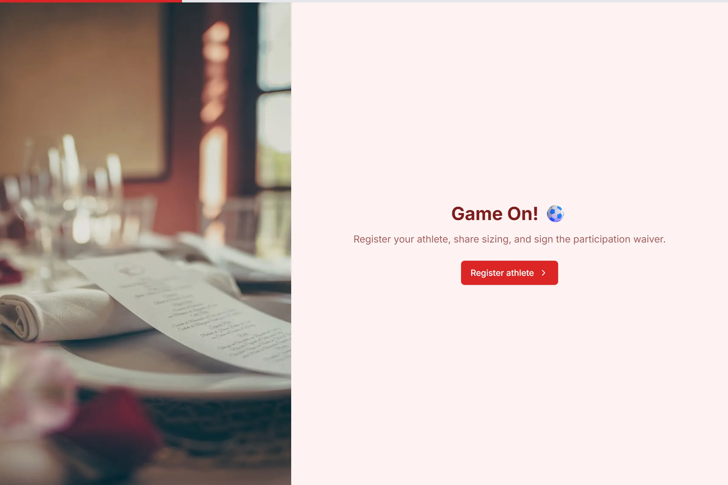 Kids Sports Clinic Registration template preview