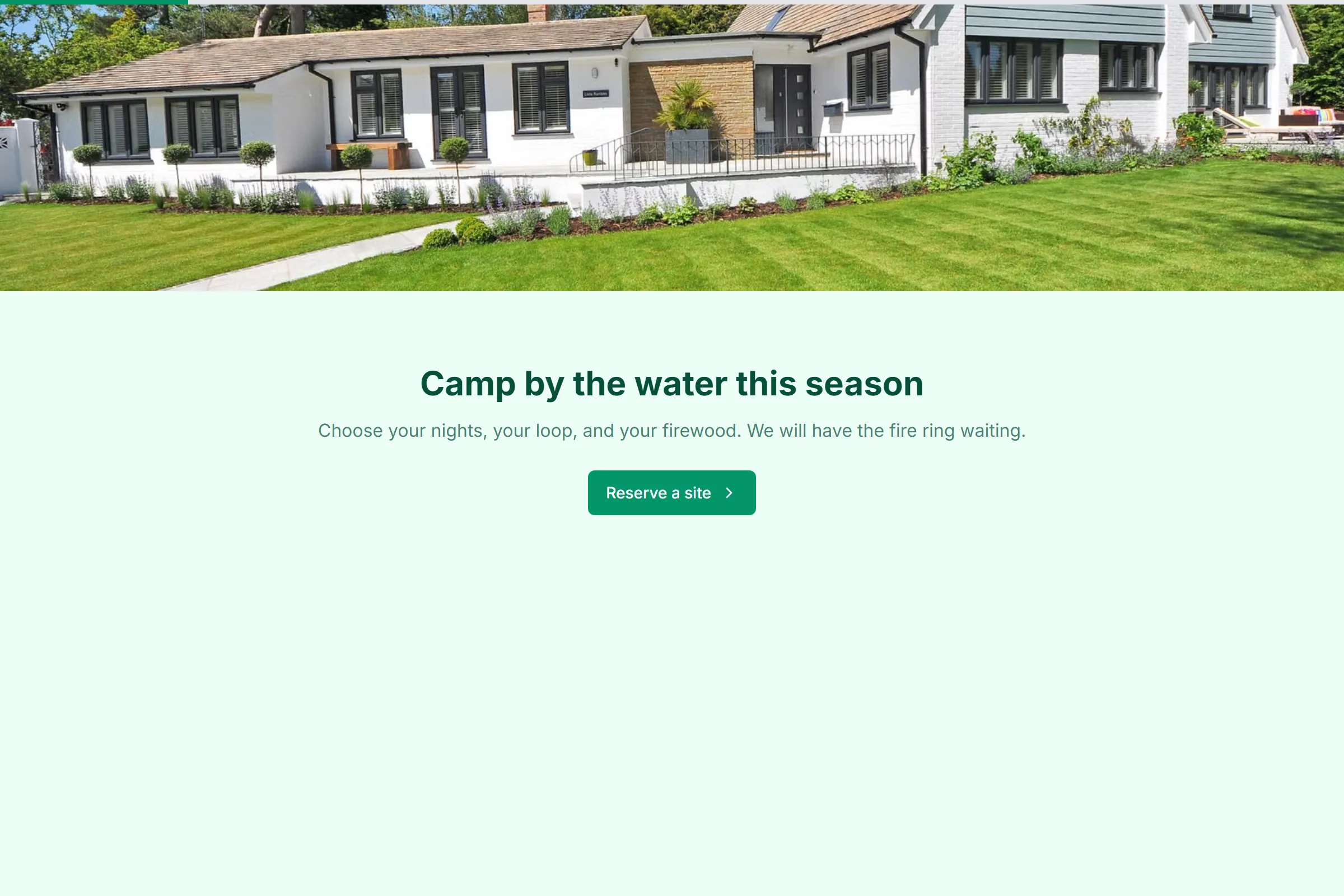 Lakeside Campground Reservation template preview