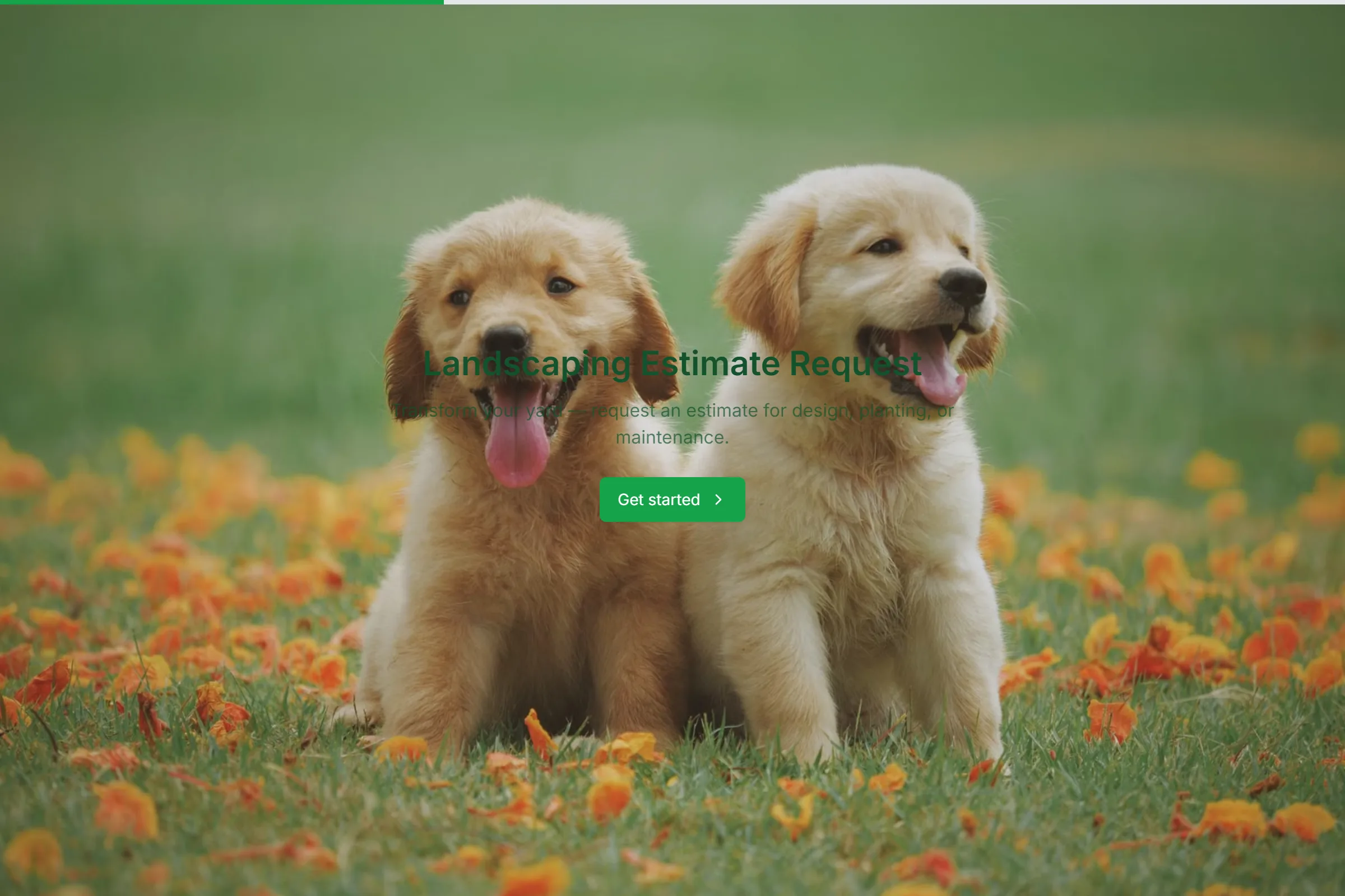 Landscaping Estimate Request template preview