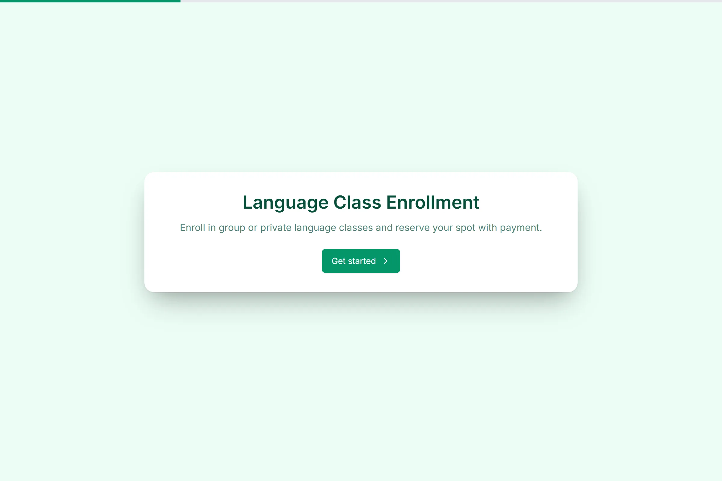 Language Class Enrollment template preview