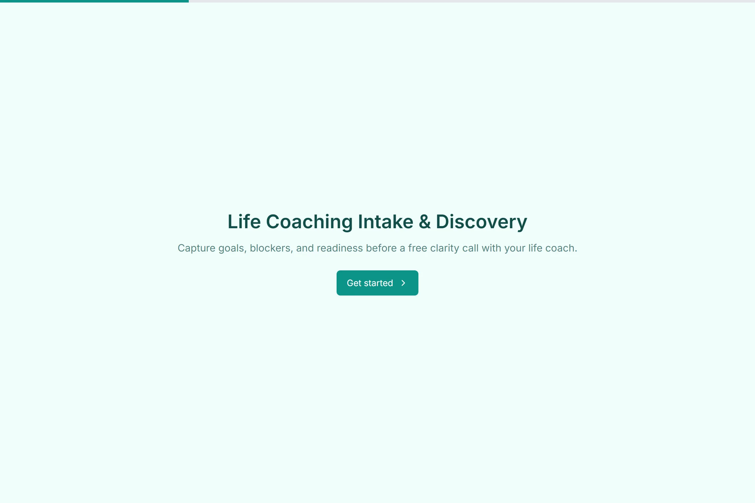 Life Coaching Intake & Discovery preview