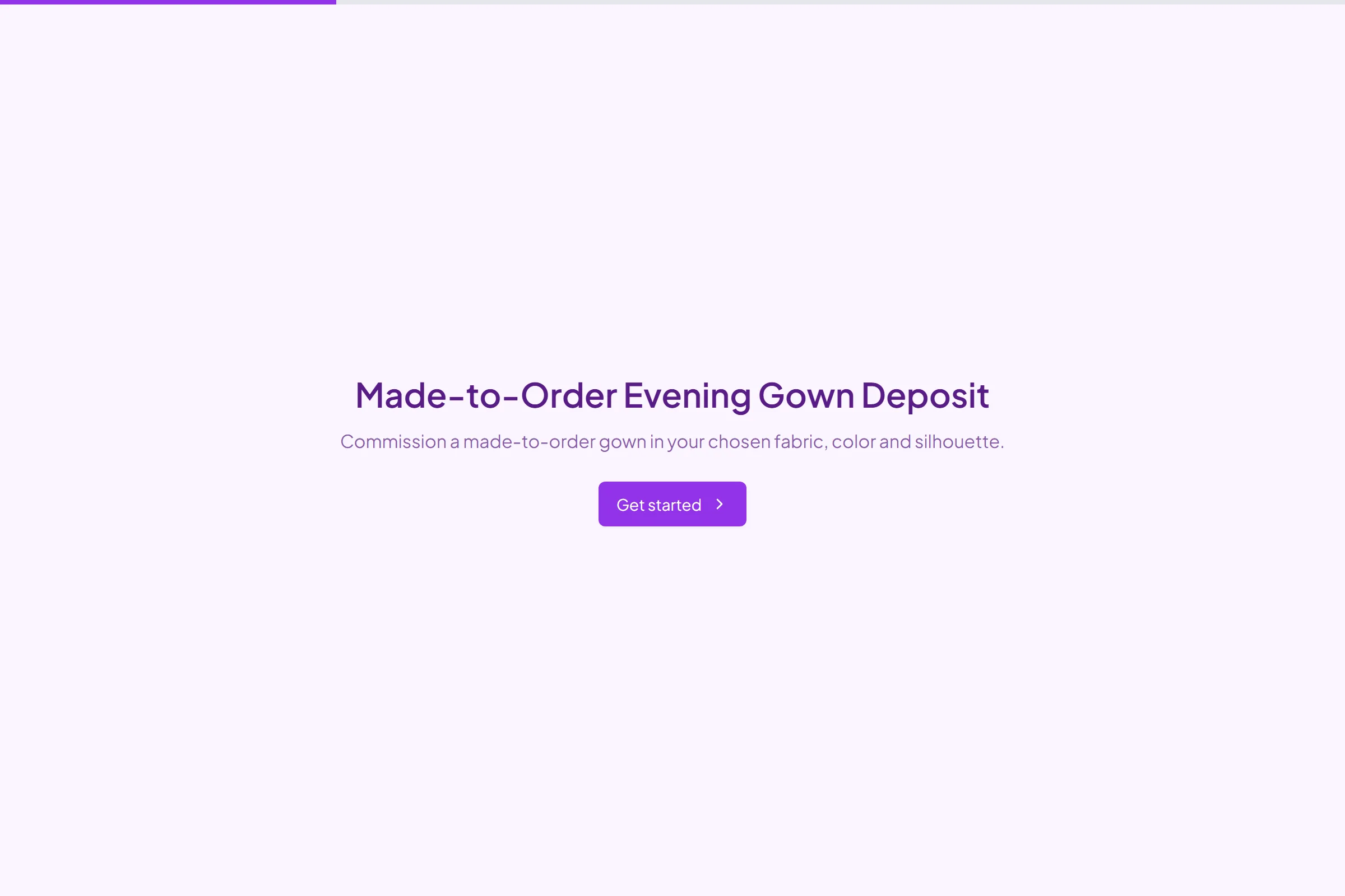 Made-to-Order Evening Gown Deposit template preview