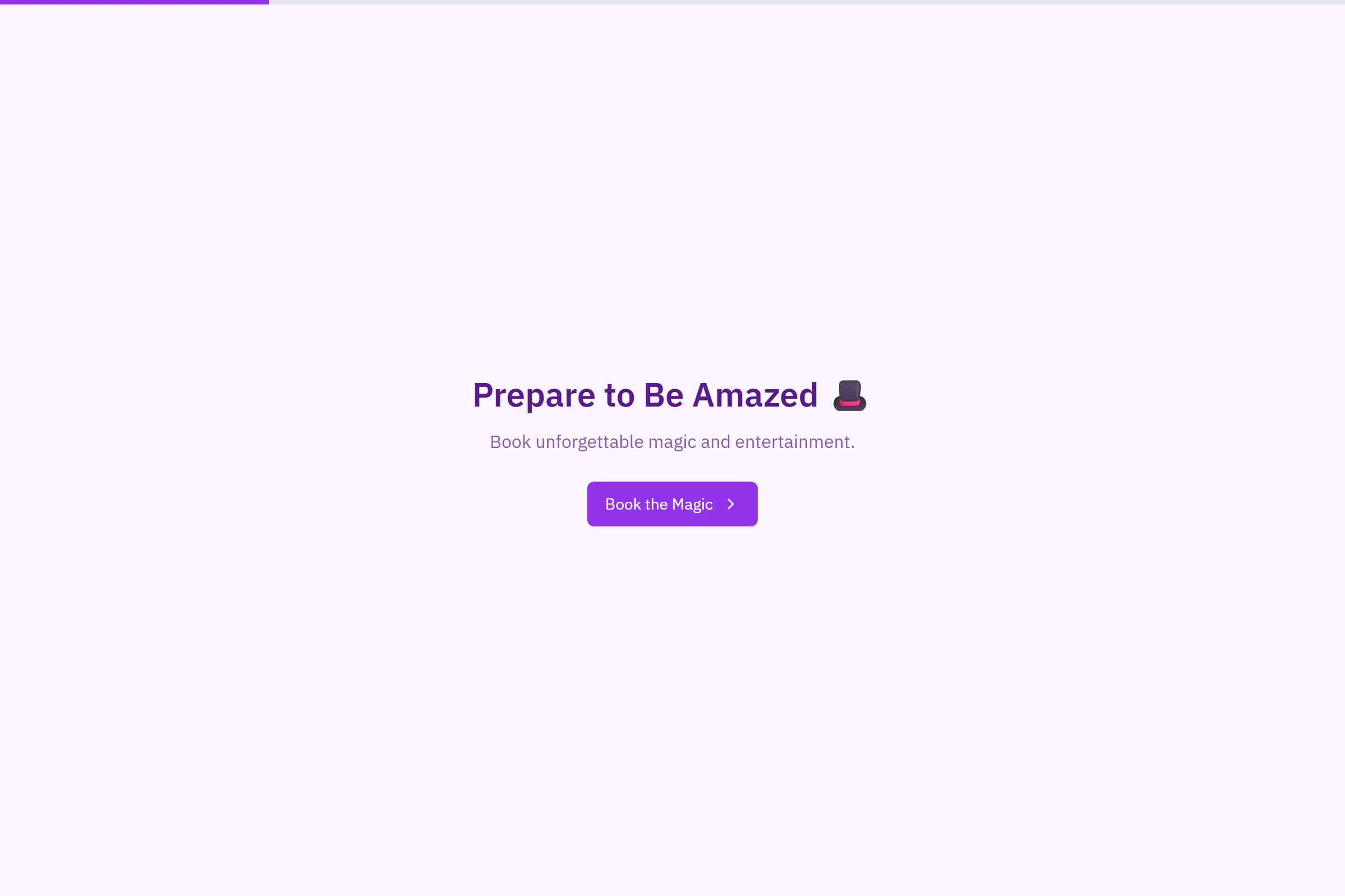 Magician & Entertainer Booking template preview