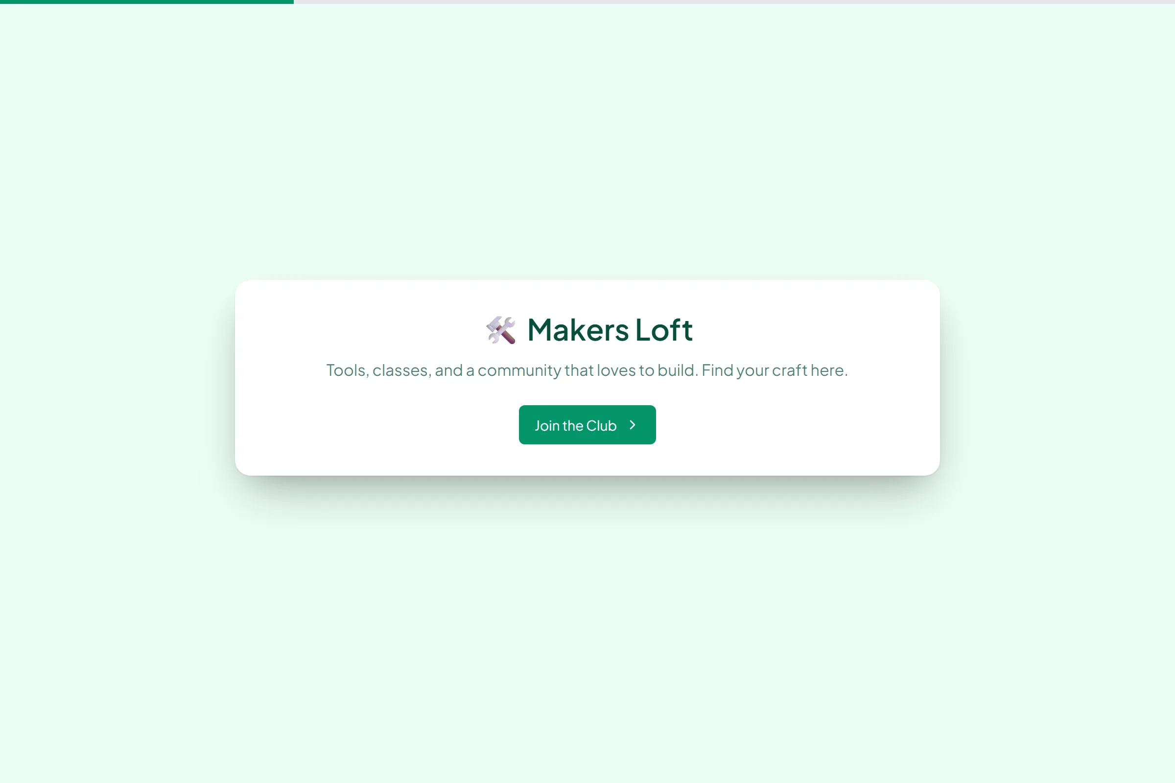 Makers Loft Hobby Club template preview