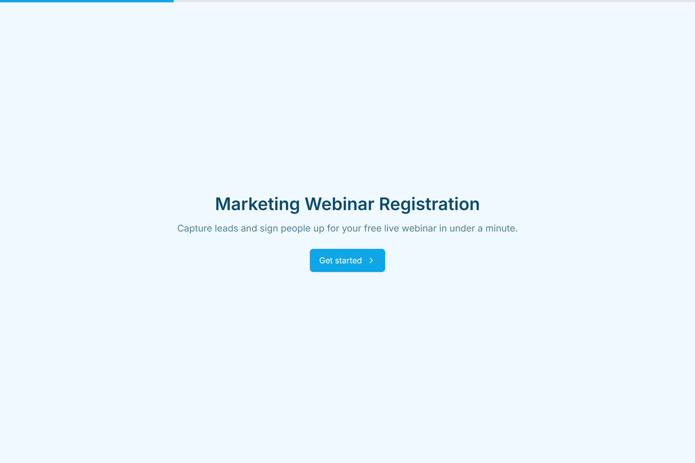 Marketing Webinar Registration template preview