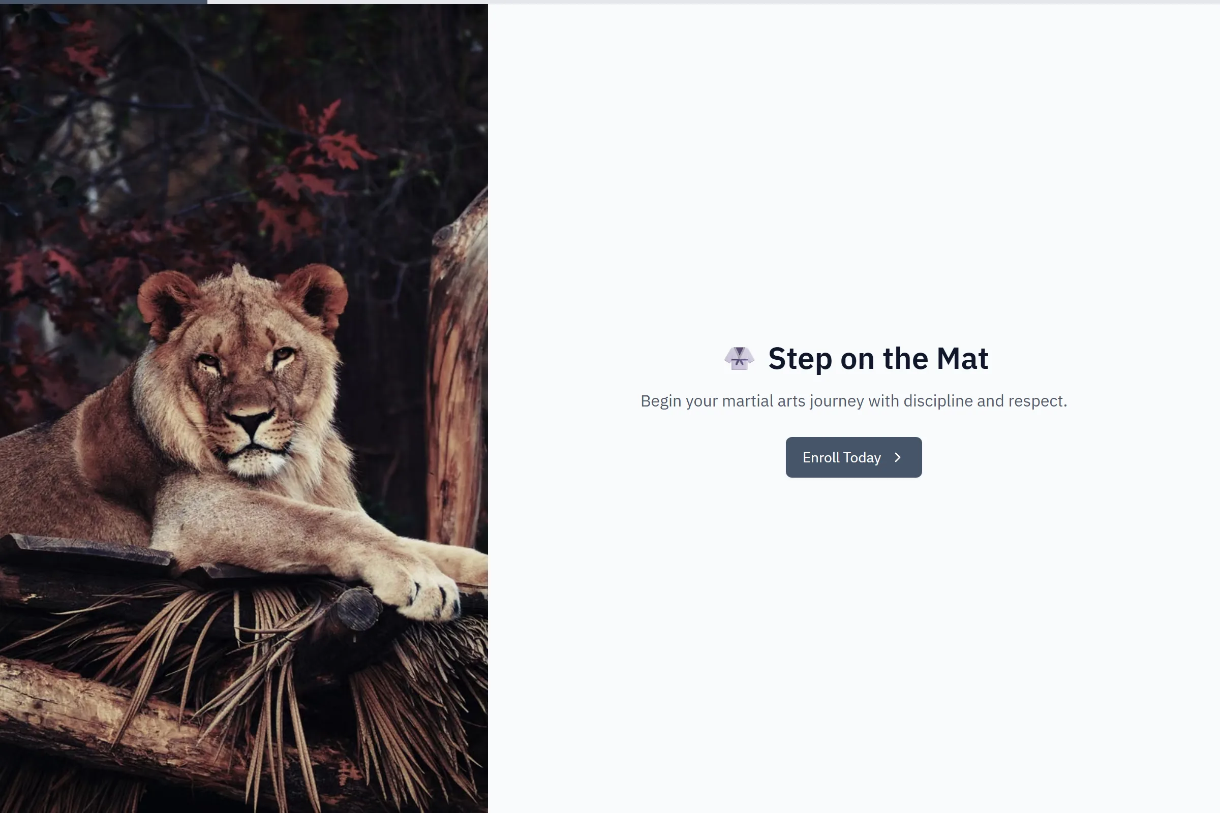 Martial Arts Dojo Enrollment template preview