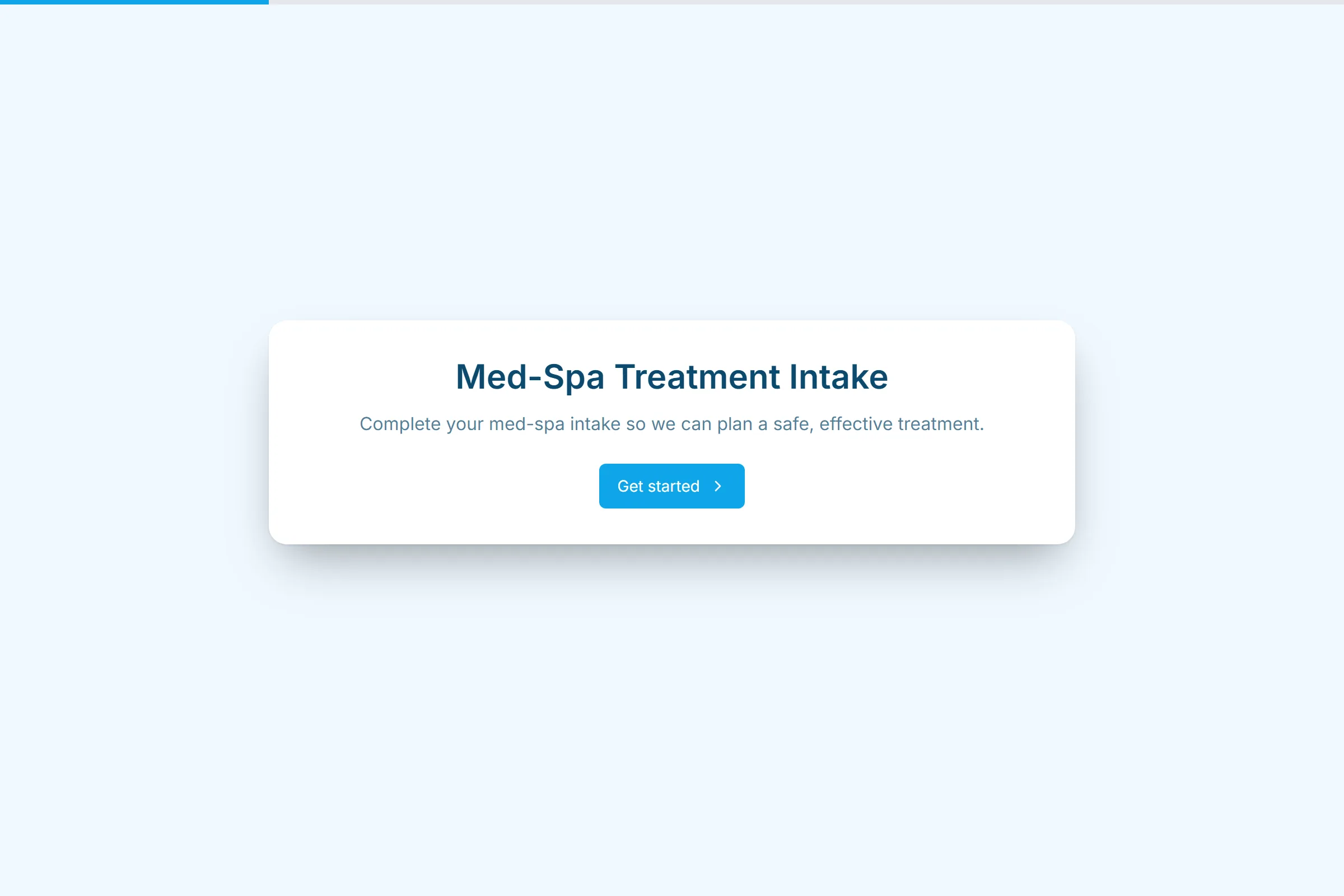 Med-Spa Treatment Intake template preview