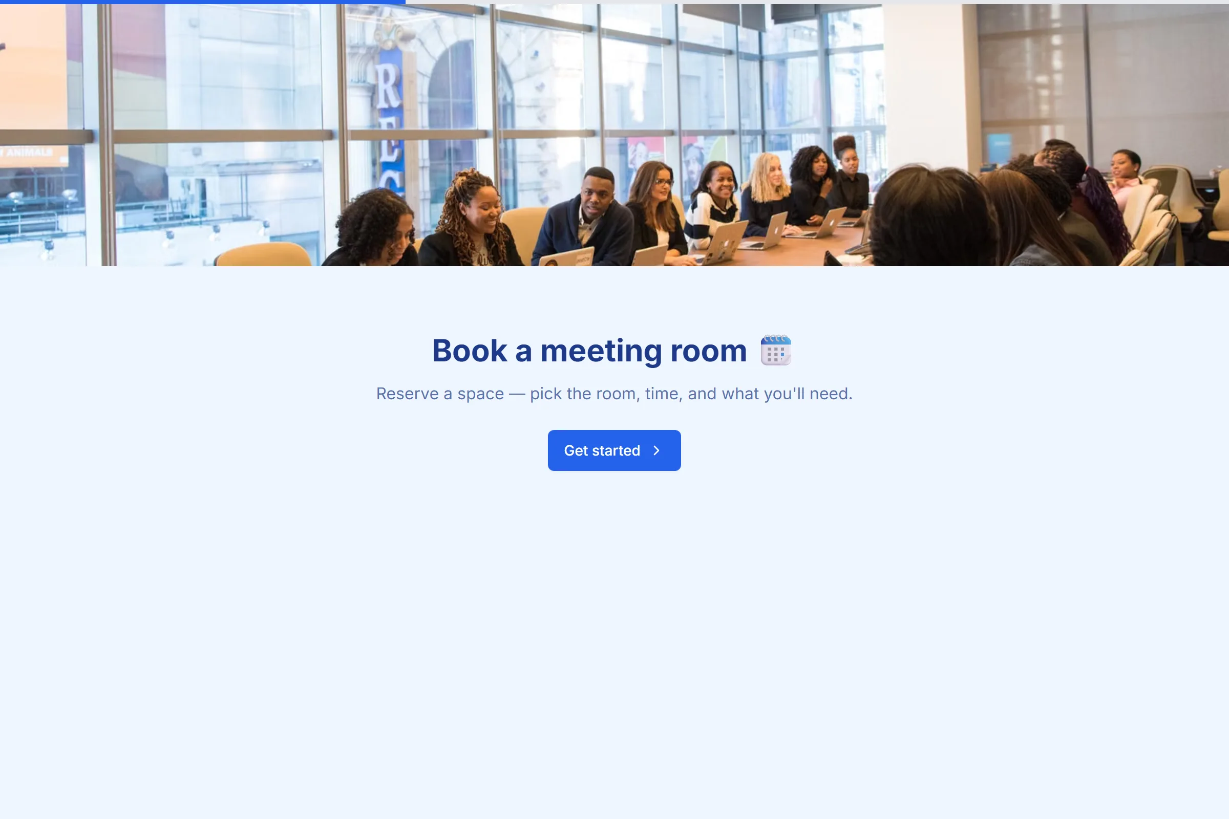 Meeting Room Booking template preview