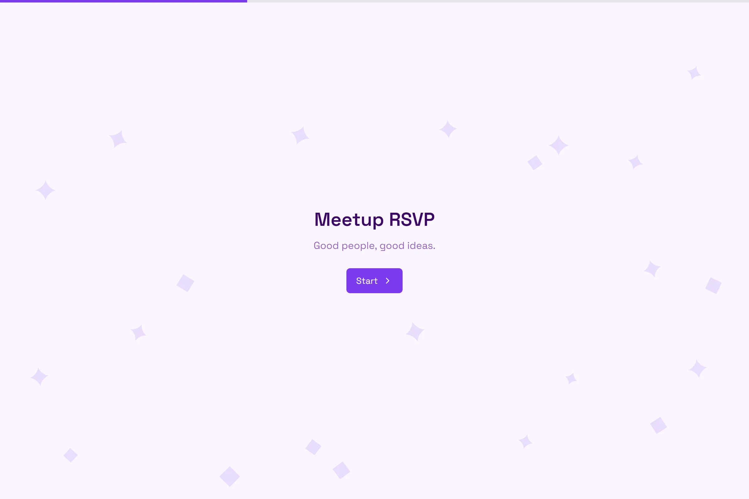 Meetup RSVP template preview