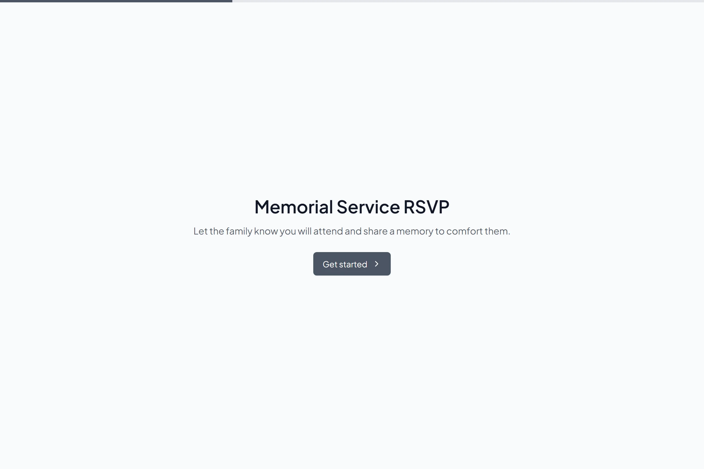 Memorial Service RSVP preview