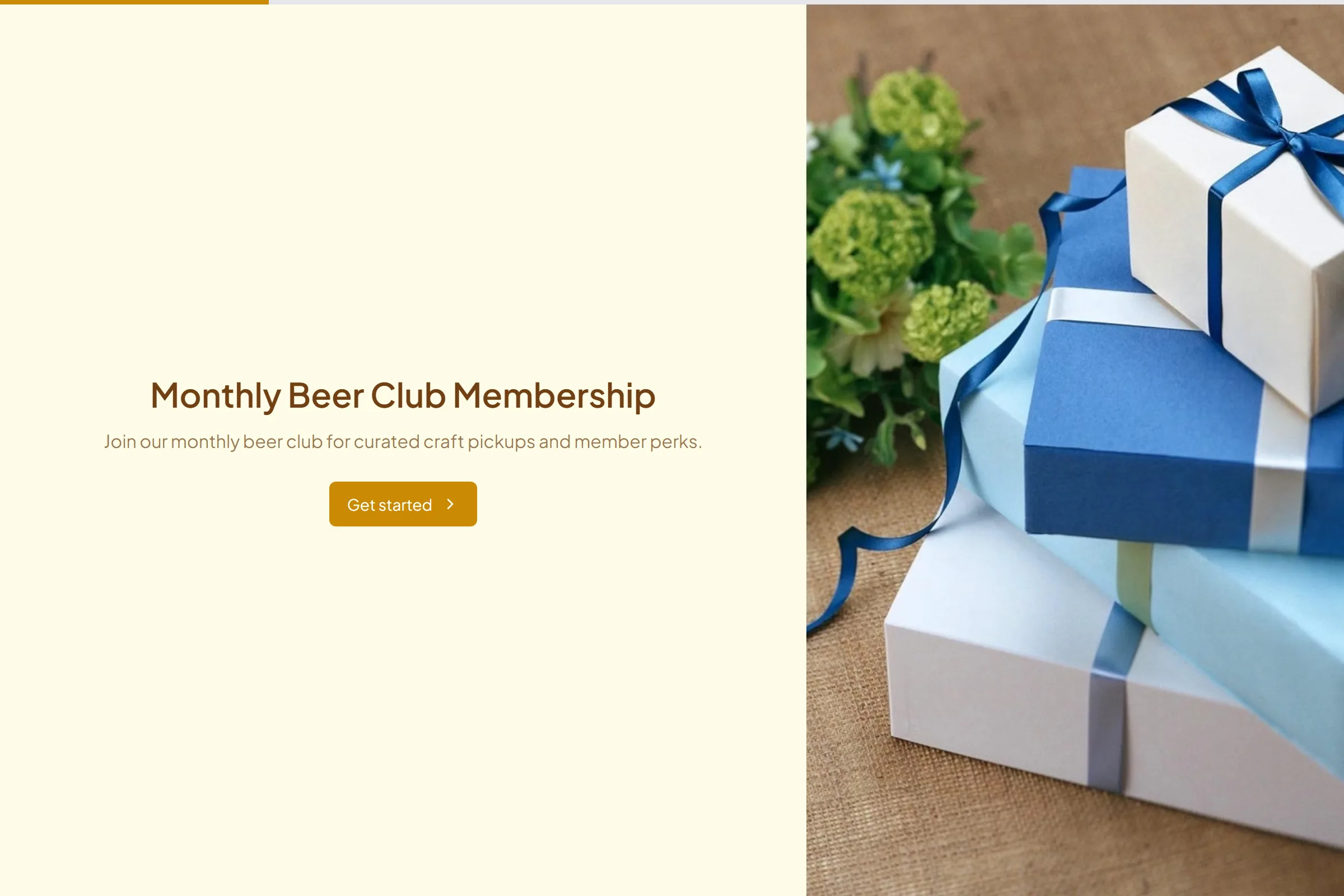Monthly Beer Club Membership template preview