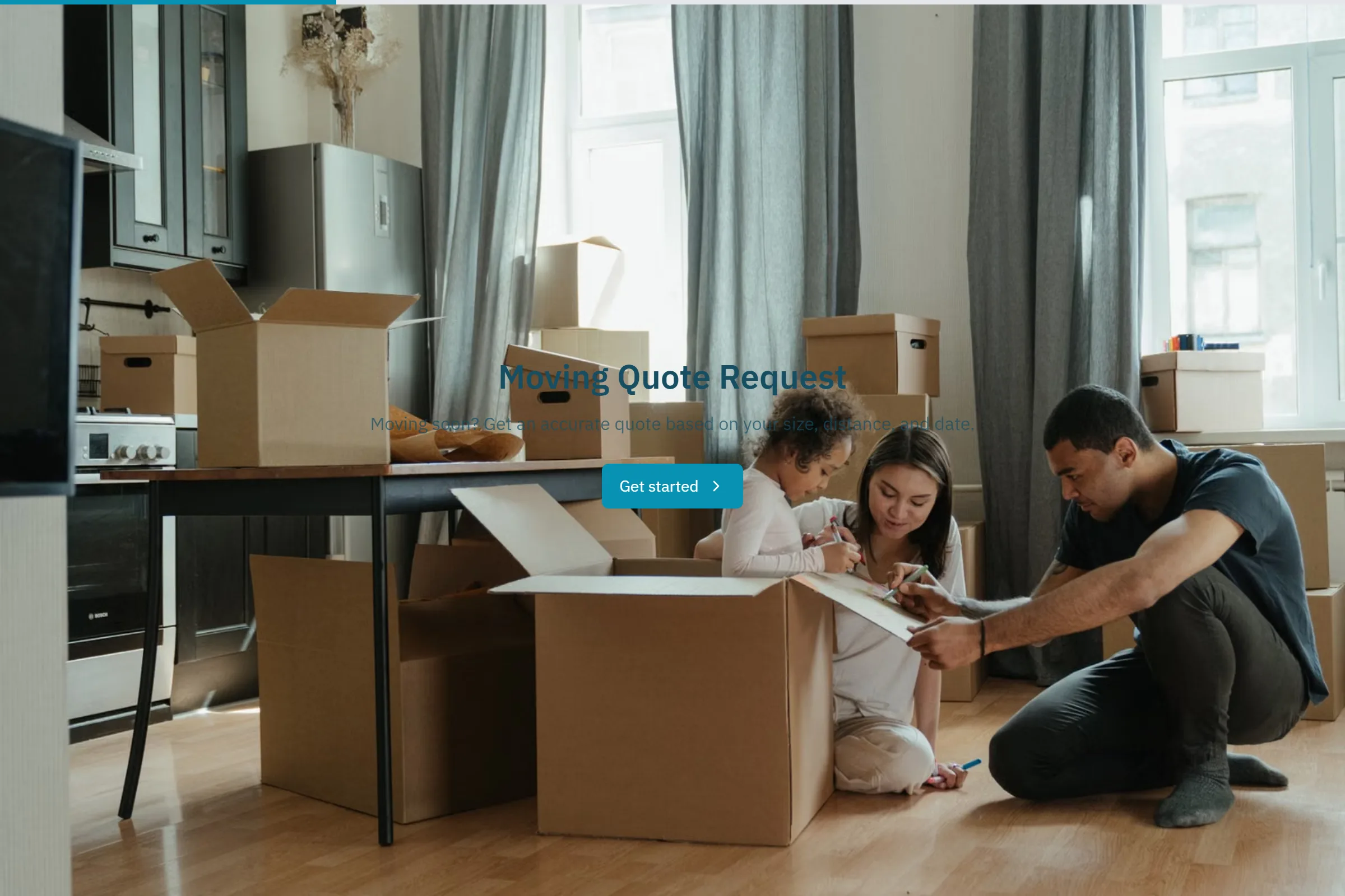 Moving Quote Request template preview
