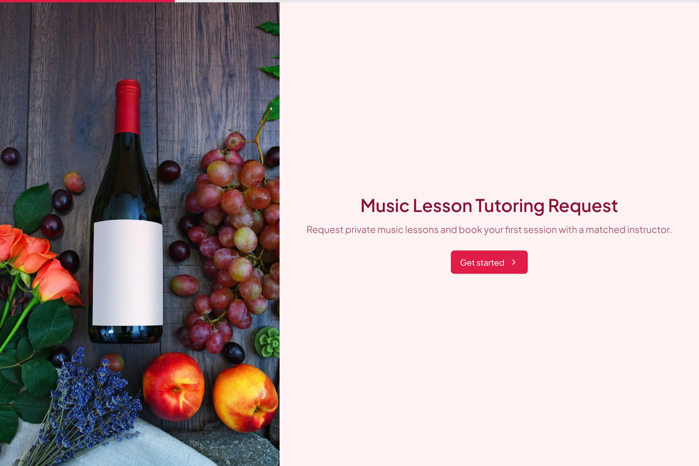 Music Lesson Tutoring Request template preview