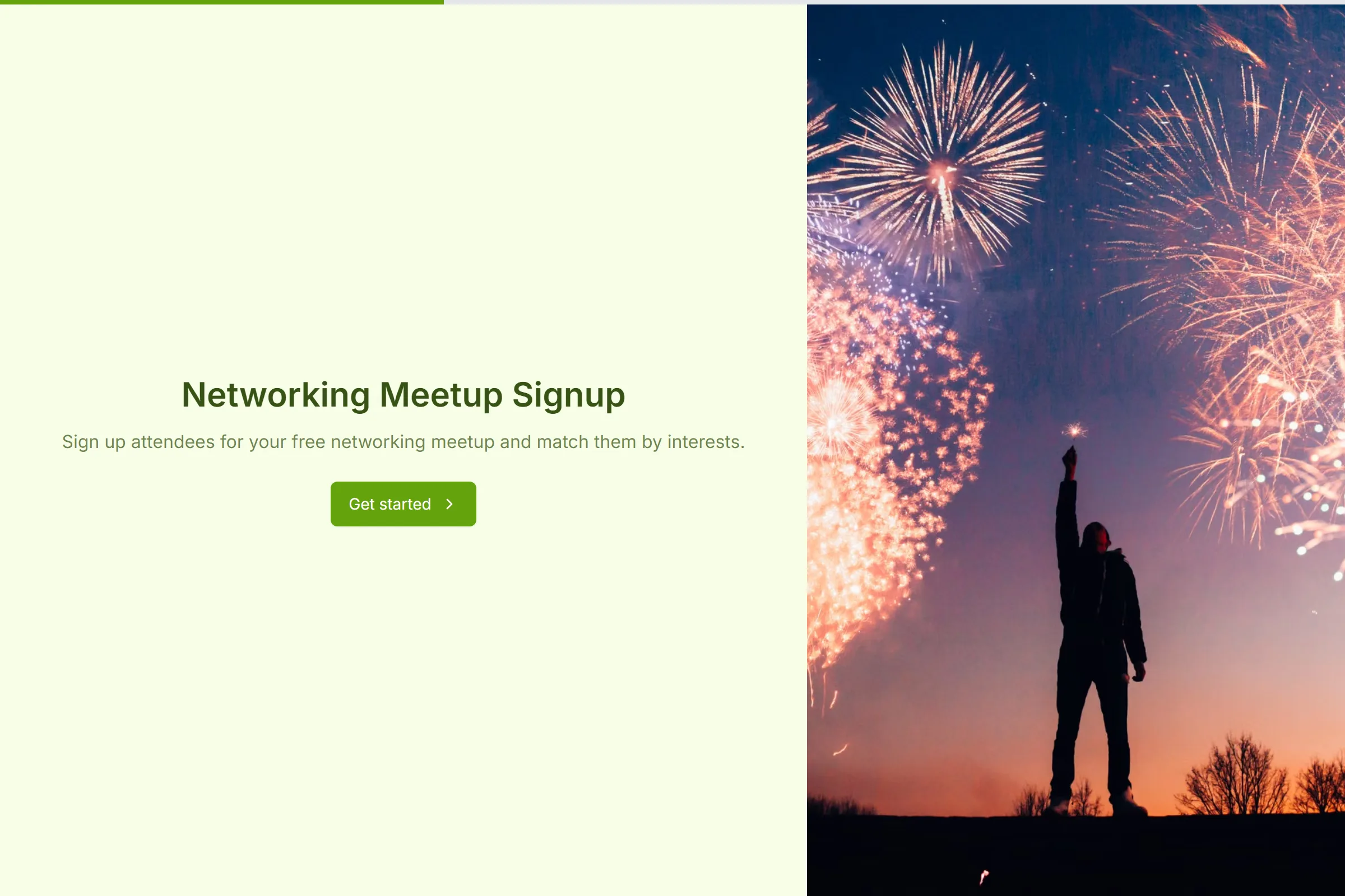 Networking Meetup Signup template preview