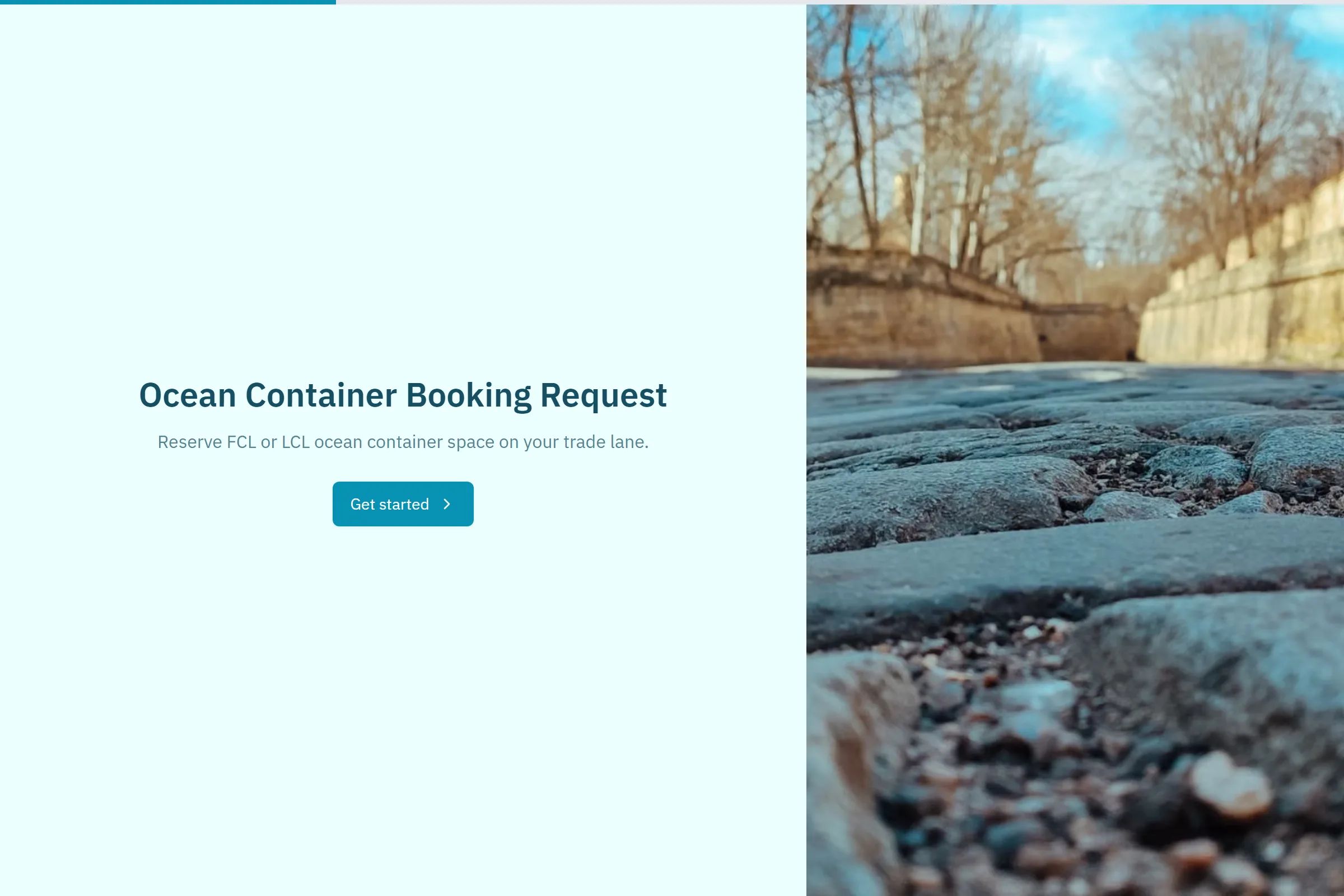 Ocean Container Booking Request template preview
