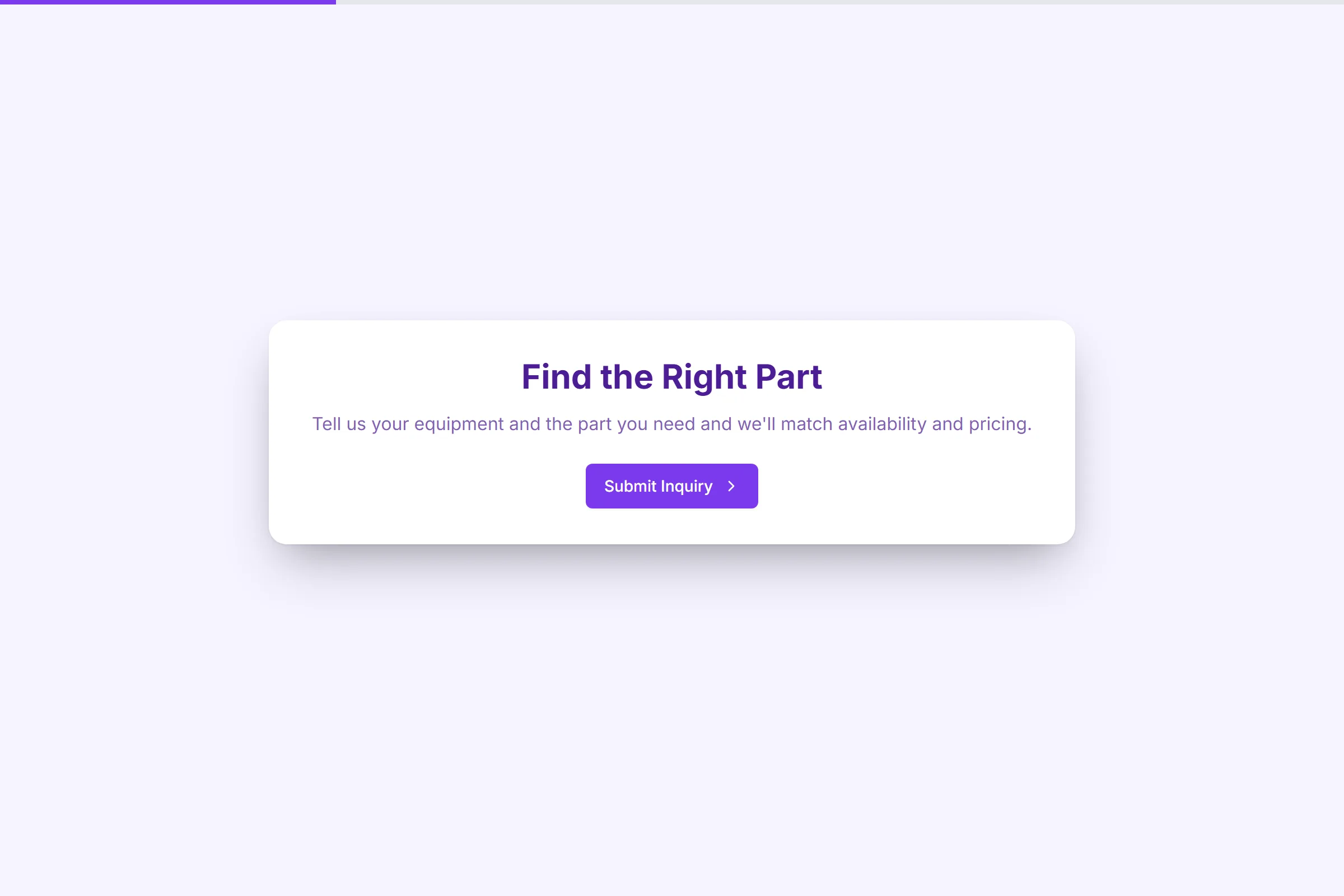 OEM Parts Inquiry template preview