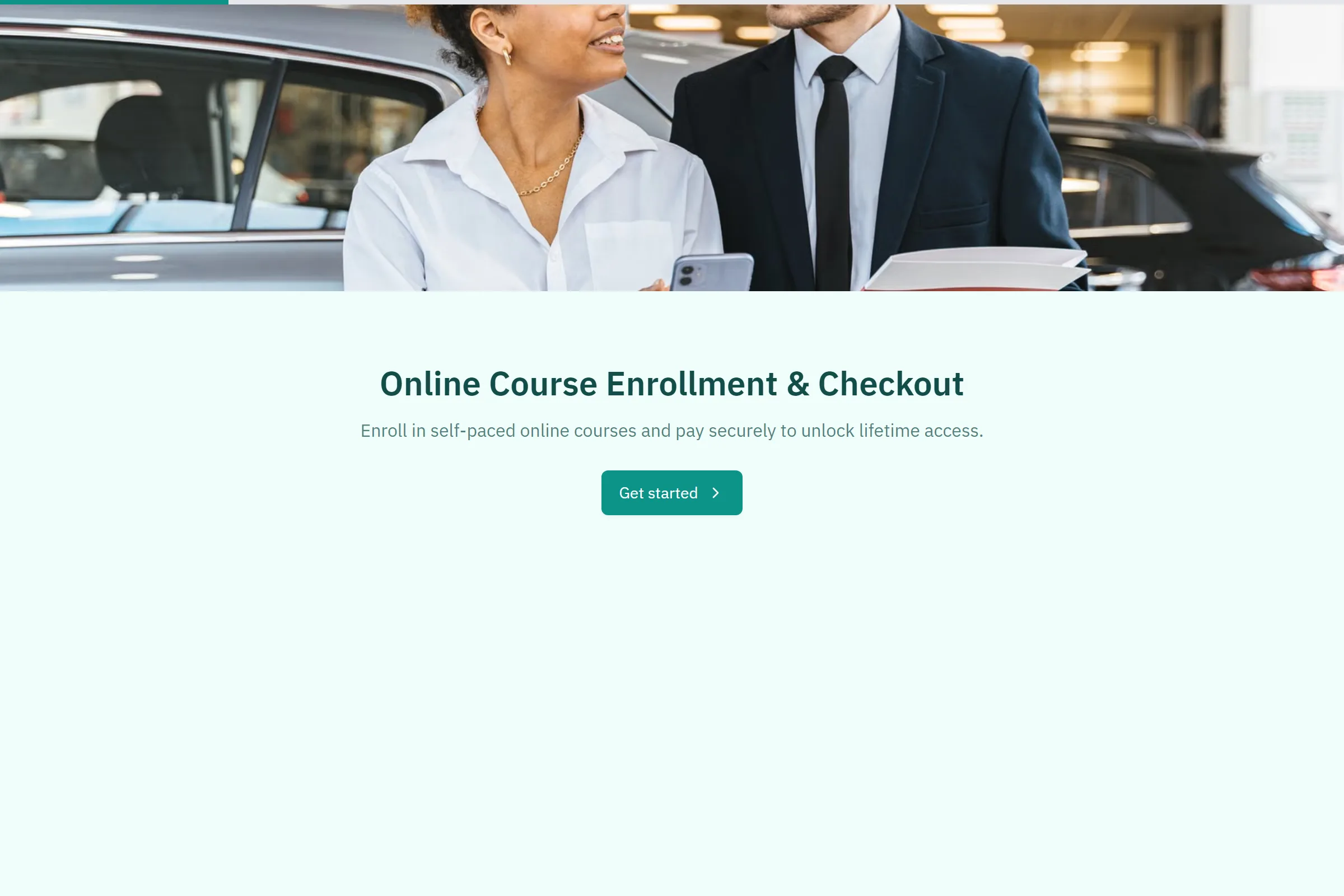 Online Course Enrollment & Checkout template preview